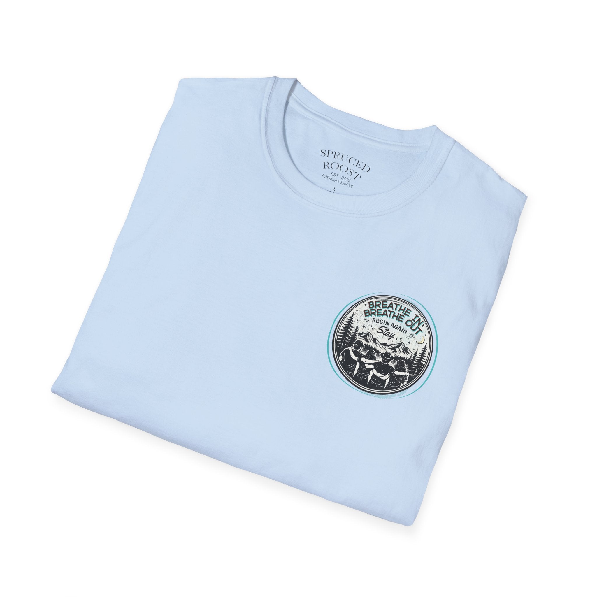 Breathe In, Breathe Out - Women's Unisex Sized Crew Graphic T-Shirt