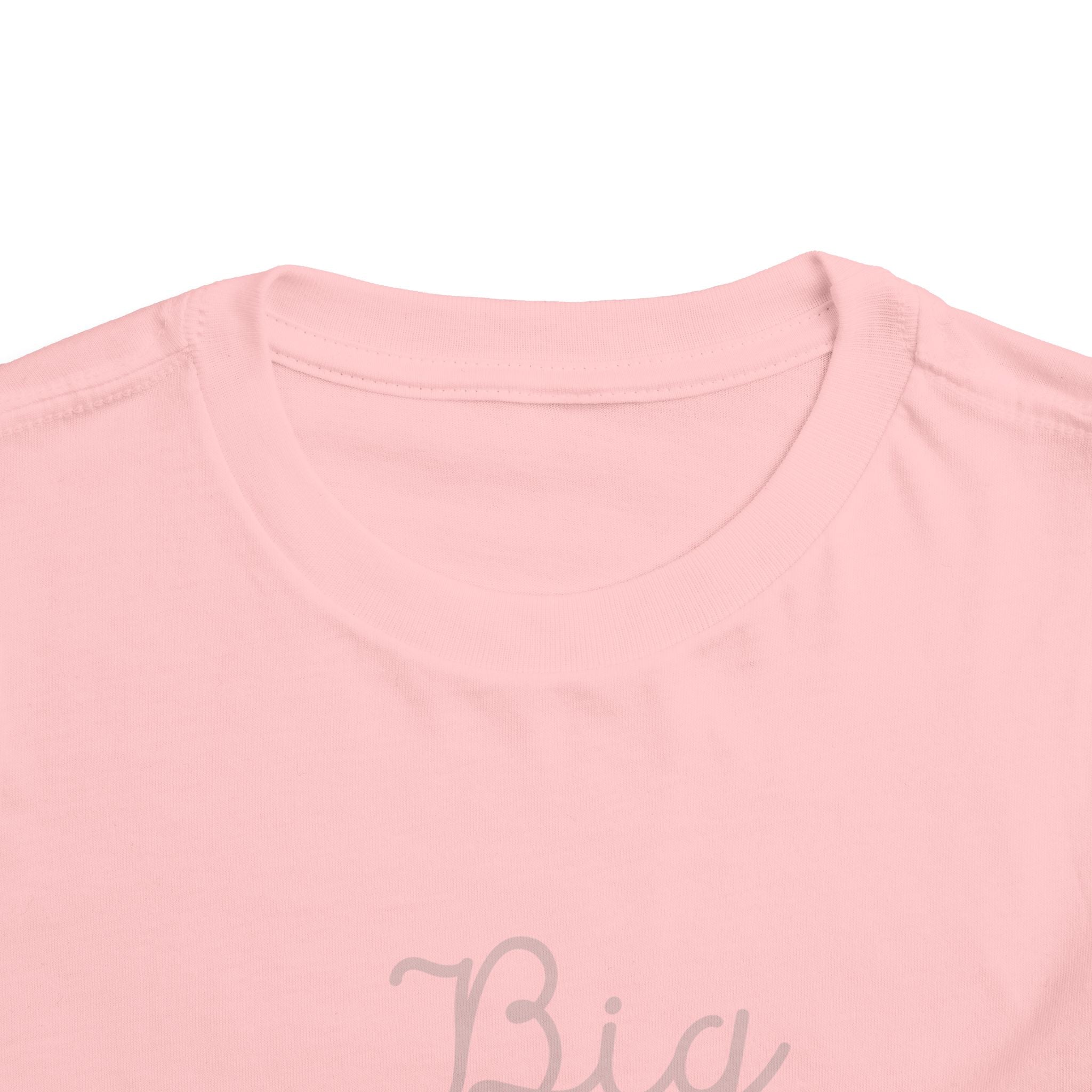 Pink Cursive - Big Sister Kids' T-Shirt -Gift for New Siblinngs - 3/4-7/8