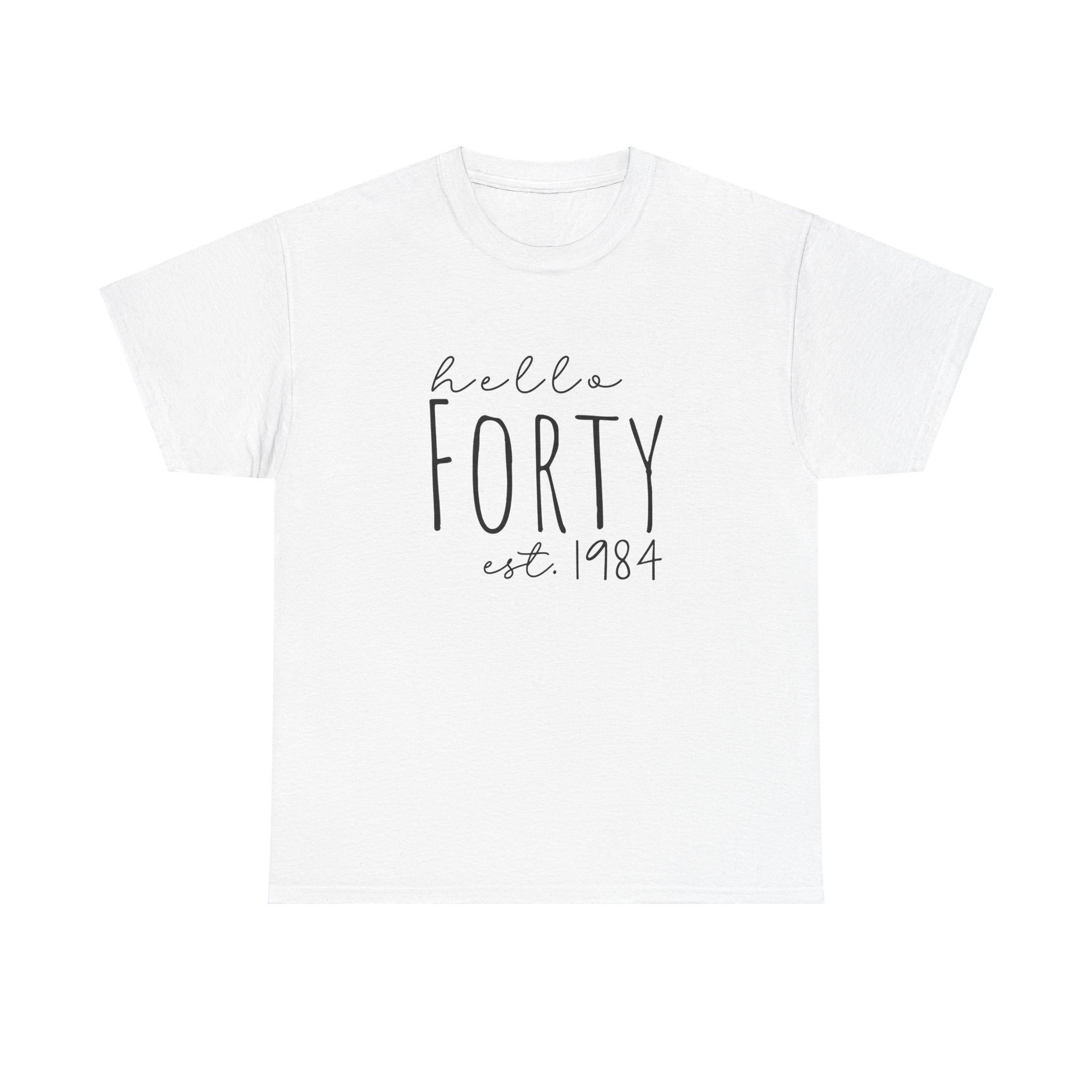 Forty Black & White Unisex Heavy Cotton Tee - Spruced Roost