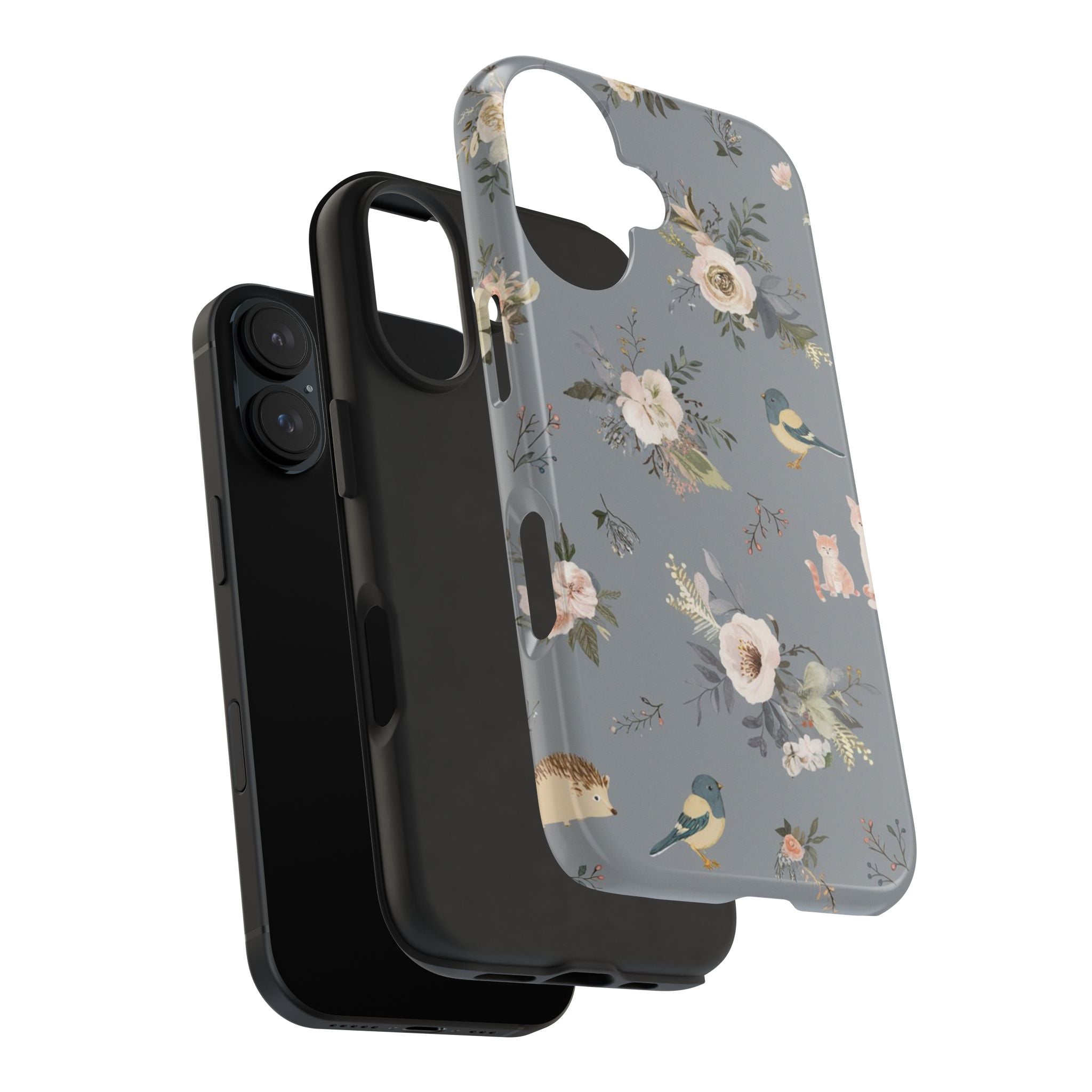 Cats and Birds - Tough Case for iPhone 14, 15, 16 - Spruced Roost