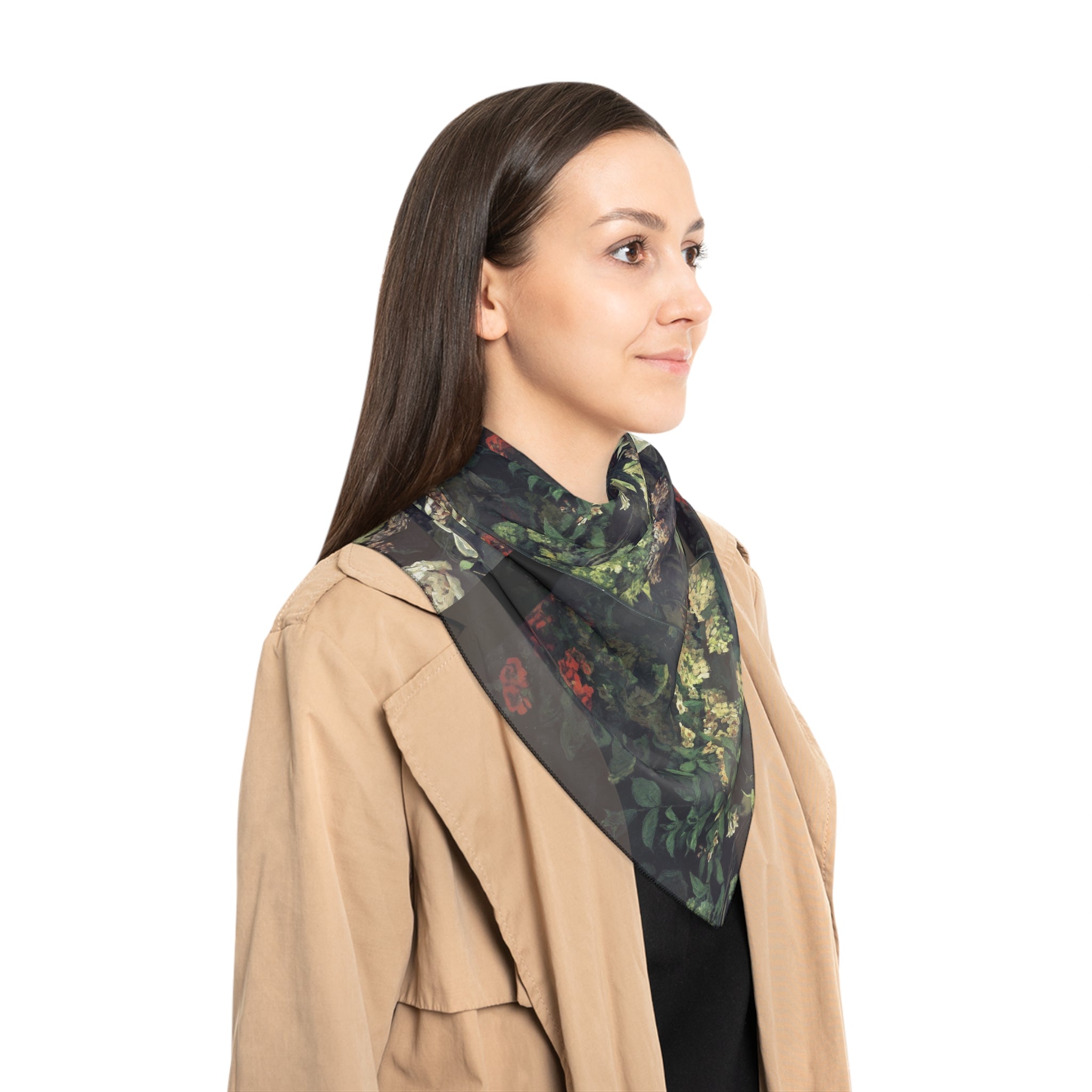 Flora Chiffon Poly Scarf - Spruced Roost