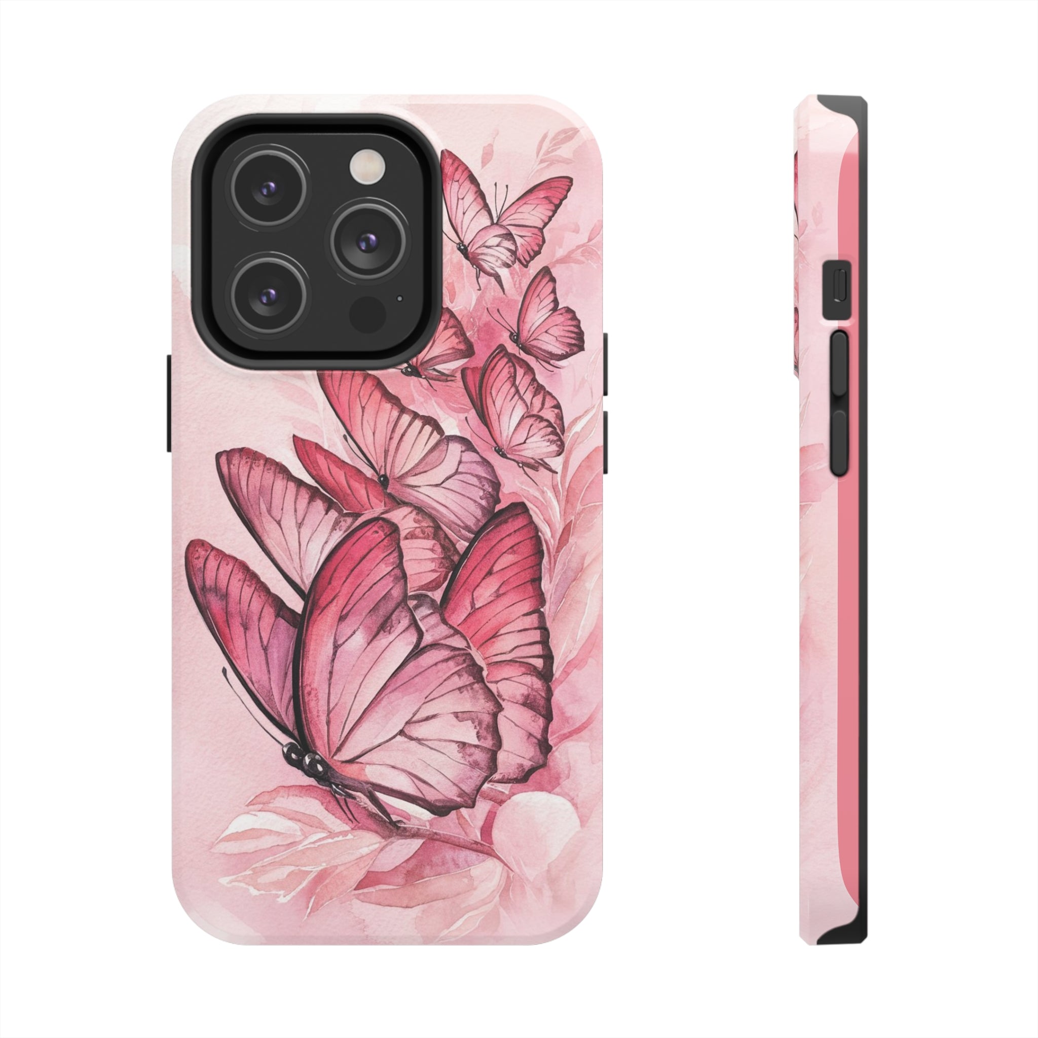 Pink Butterflies - Tough Phone Cases