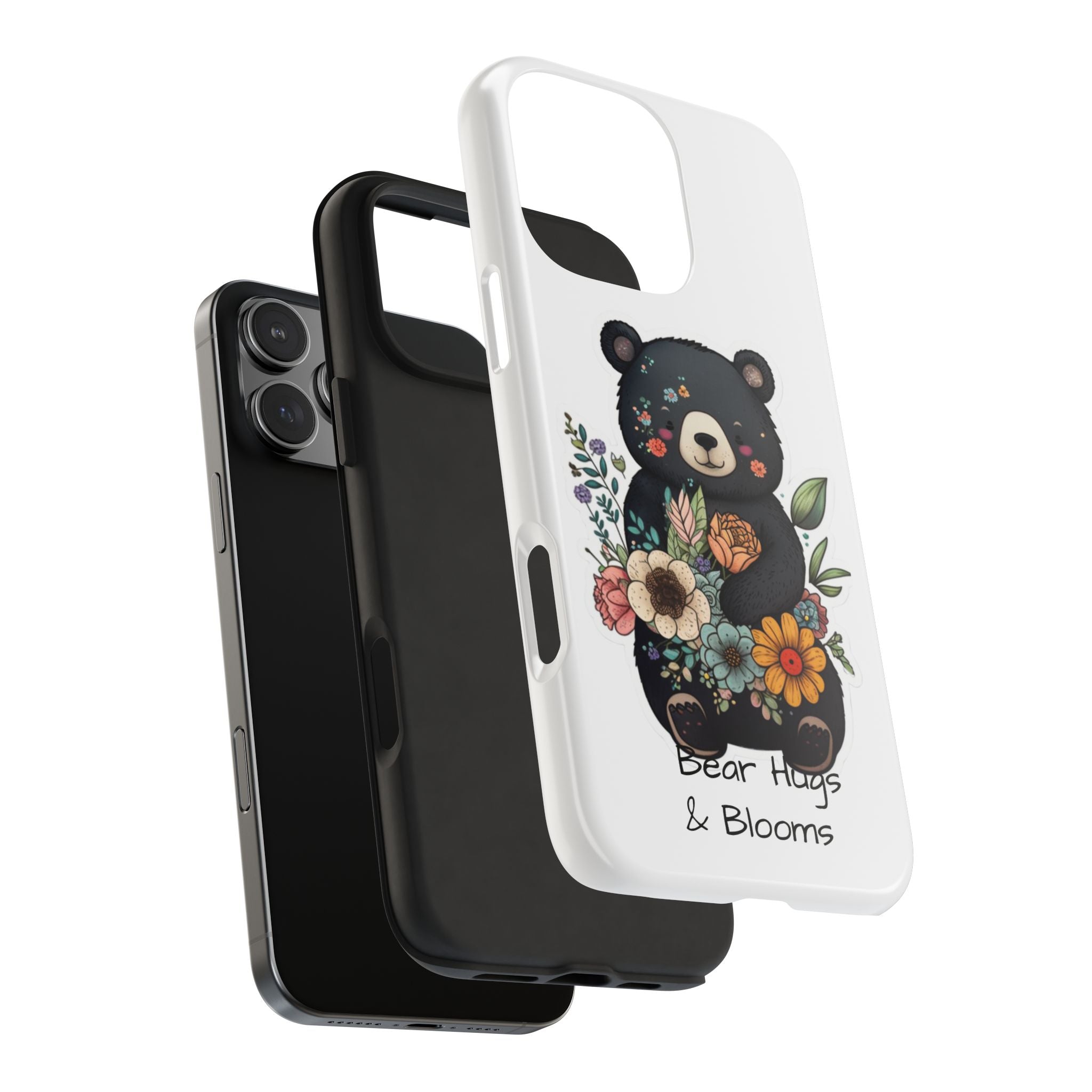 Bear Hugs & Blooms - Tough Case for iPhone 14, 15, 16 - Spruced Roost