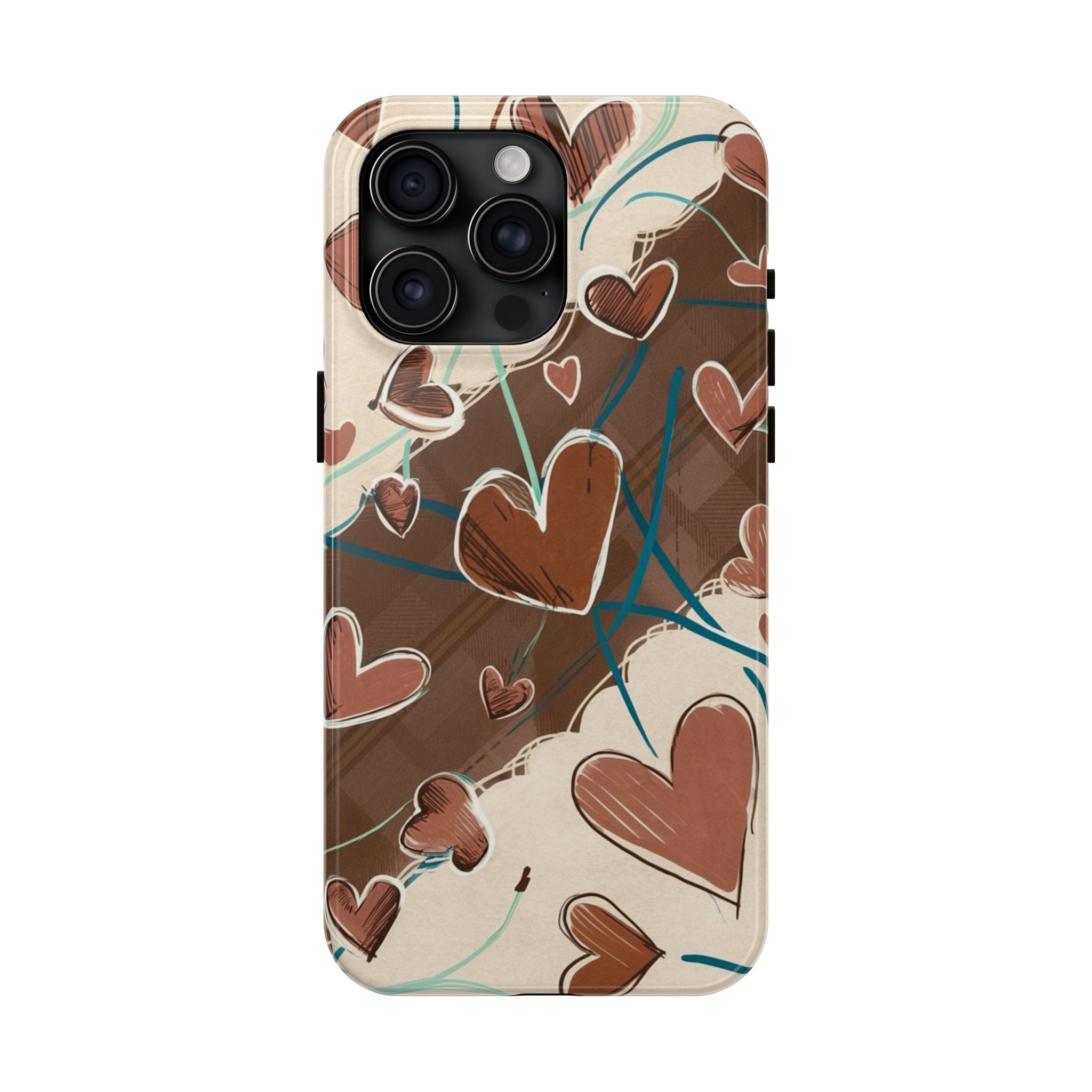 Hearts au Naturel - Tough Case for iPhone 14, 15, 16 - Spruced Roost