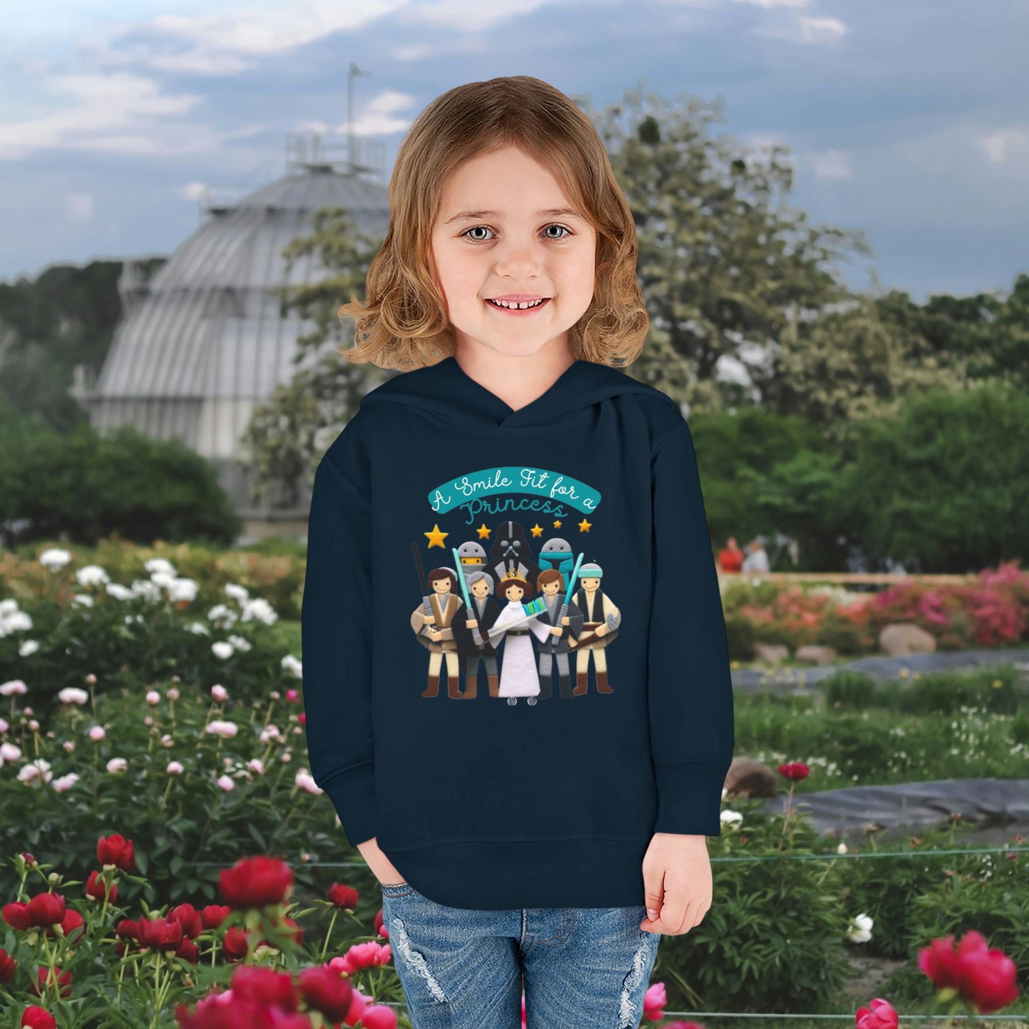 A Smile fit for a Princess - Toddler Pullover Fleece Hoodie