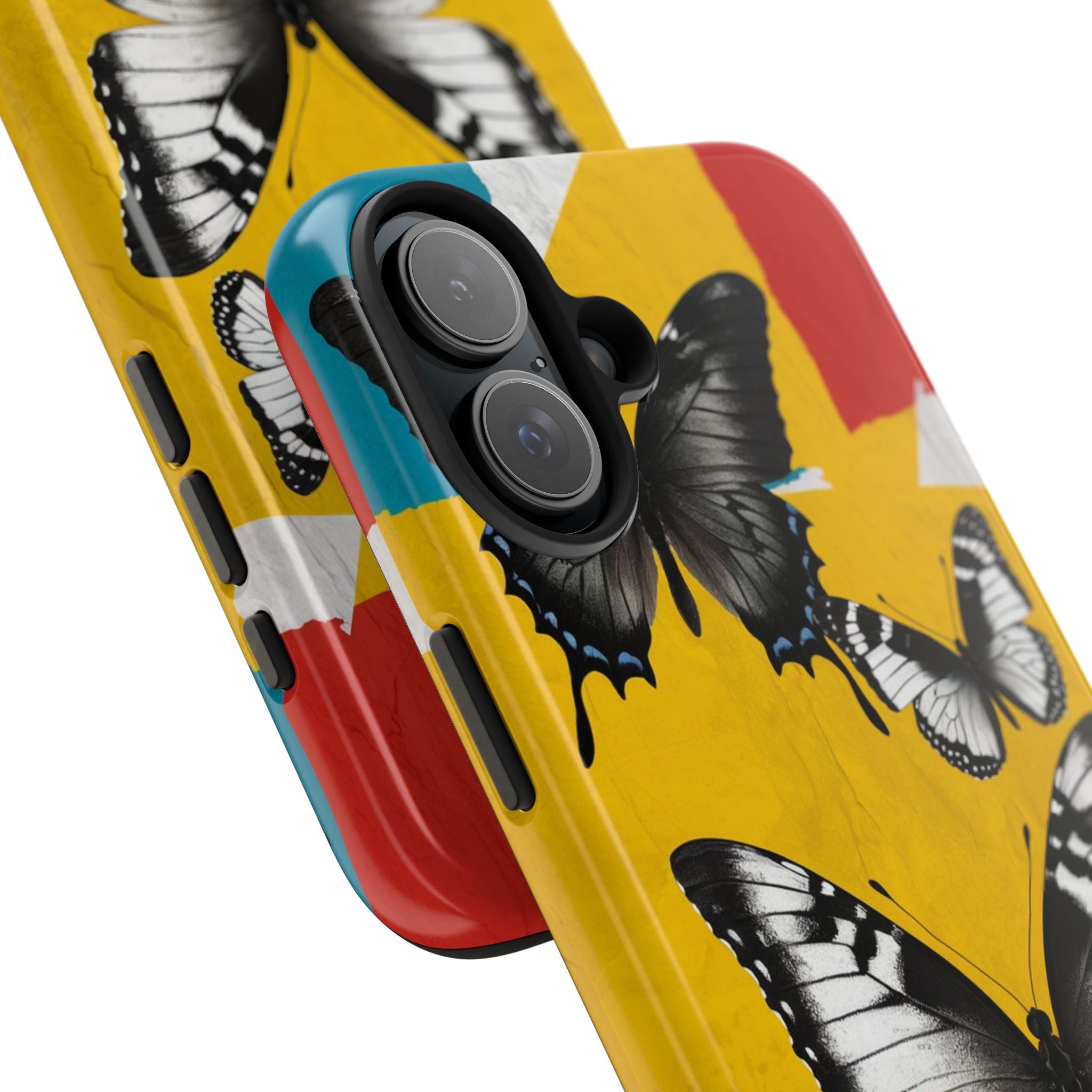 Abstract Gerber and Butterfly - Tough Case for iPhone 14, 15, 16 - Spruced Roost