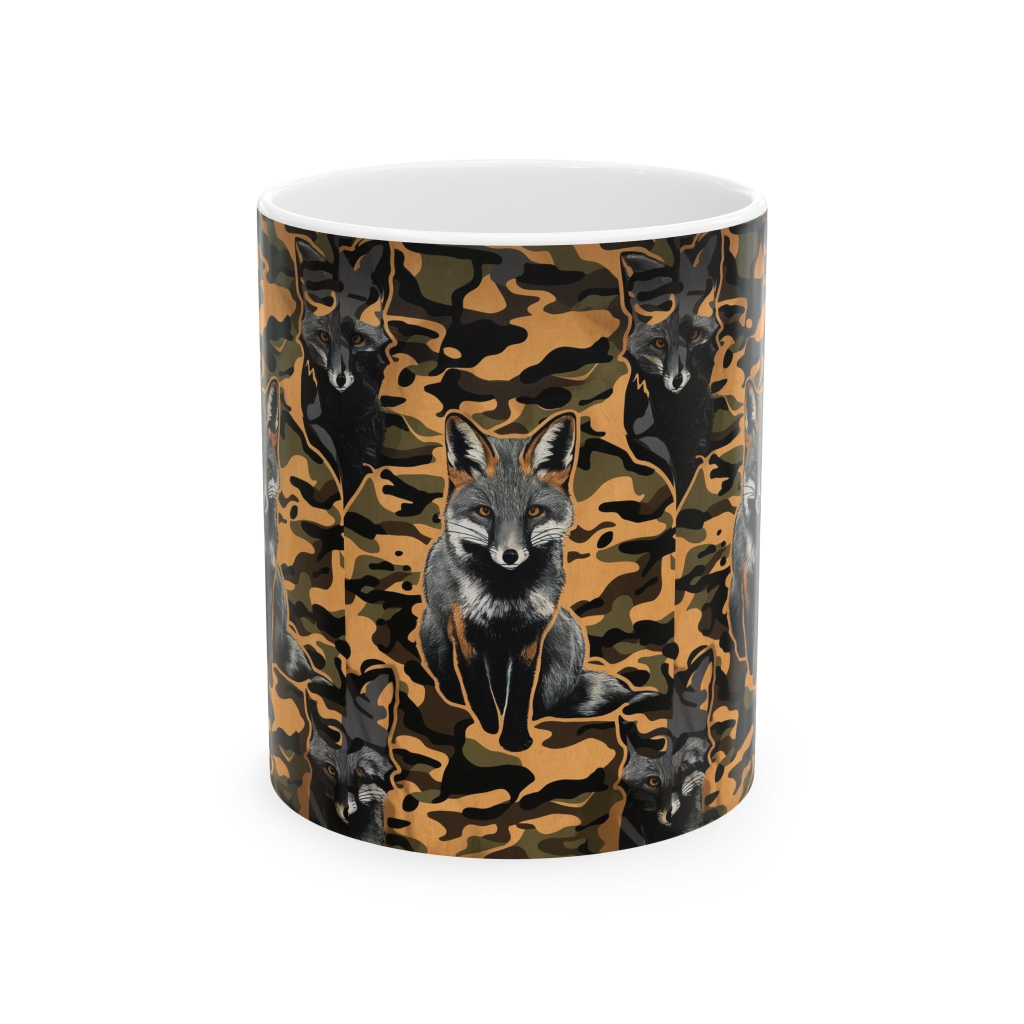 Fox Camouflage Ceramic Mug, (11oz)