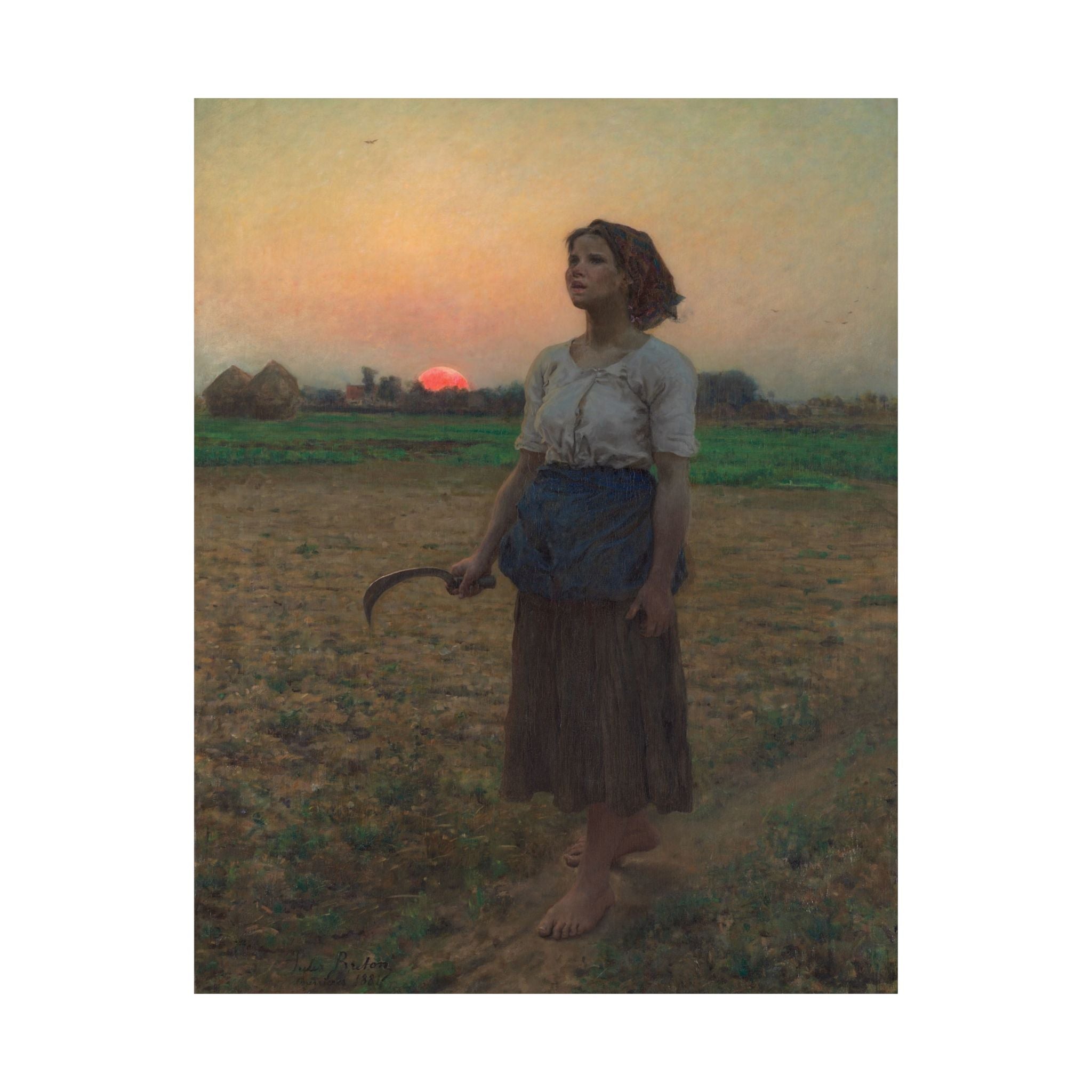 Le Breton Sunset Harvest Hope Art Poster | Matte Vertical Print for Home Decor