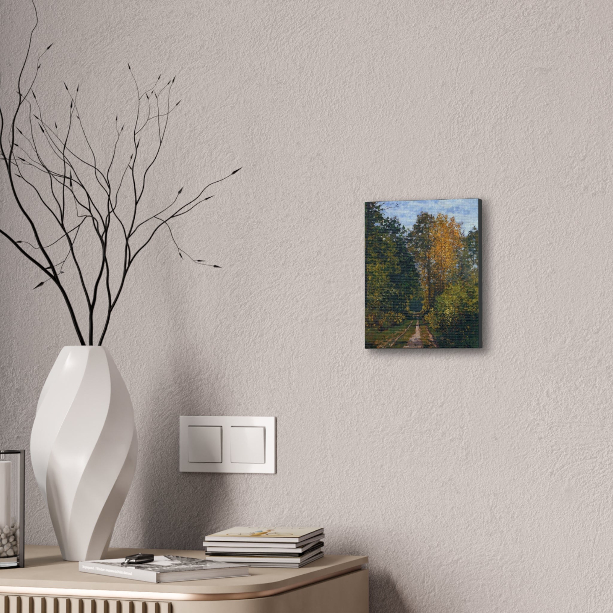 Wooded Path 1865 - Claude Monet - Canvas Stretched, 0.75" - Spruced Roost