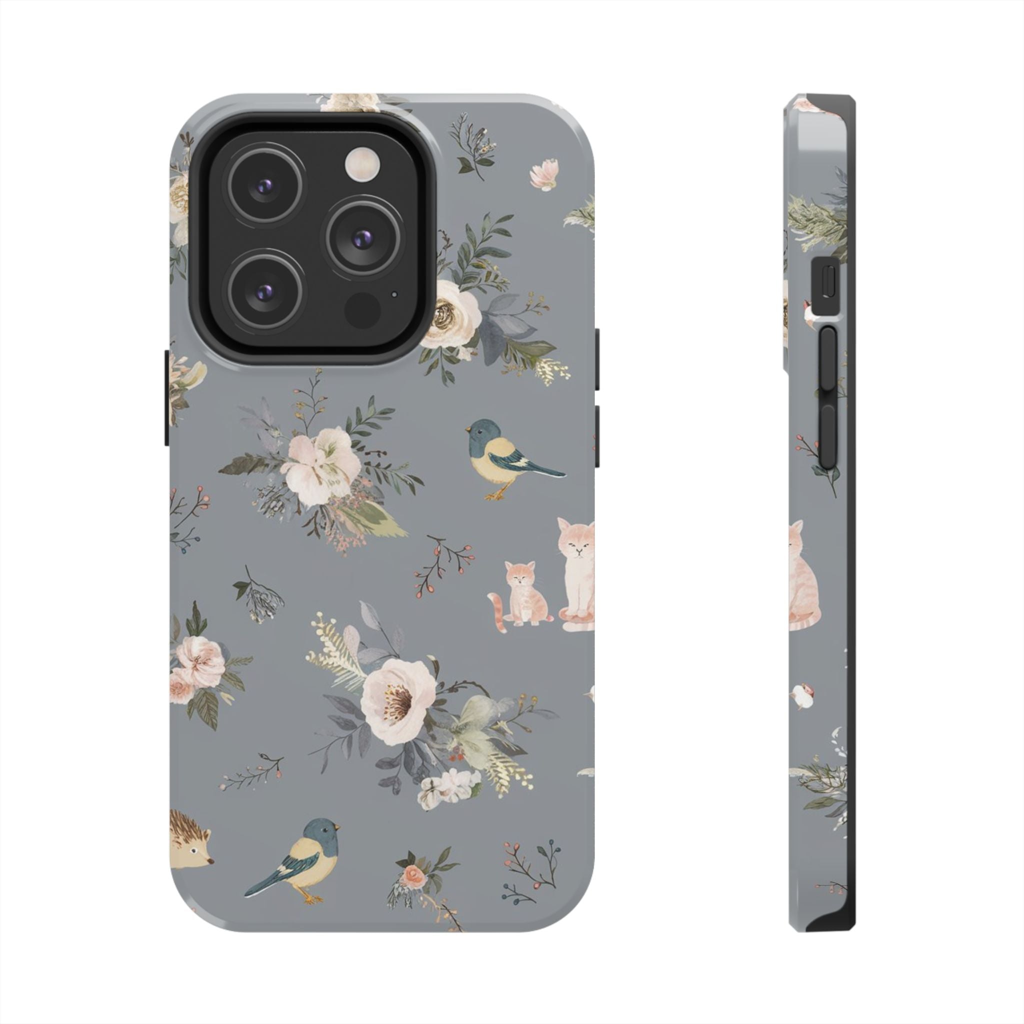 Cats and Birds - Tough Case for iPhone 14, 15, 16 - Spruced Roost