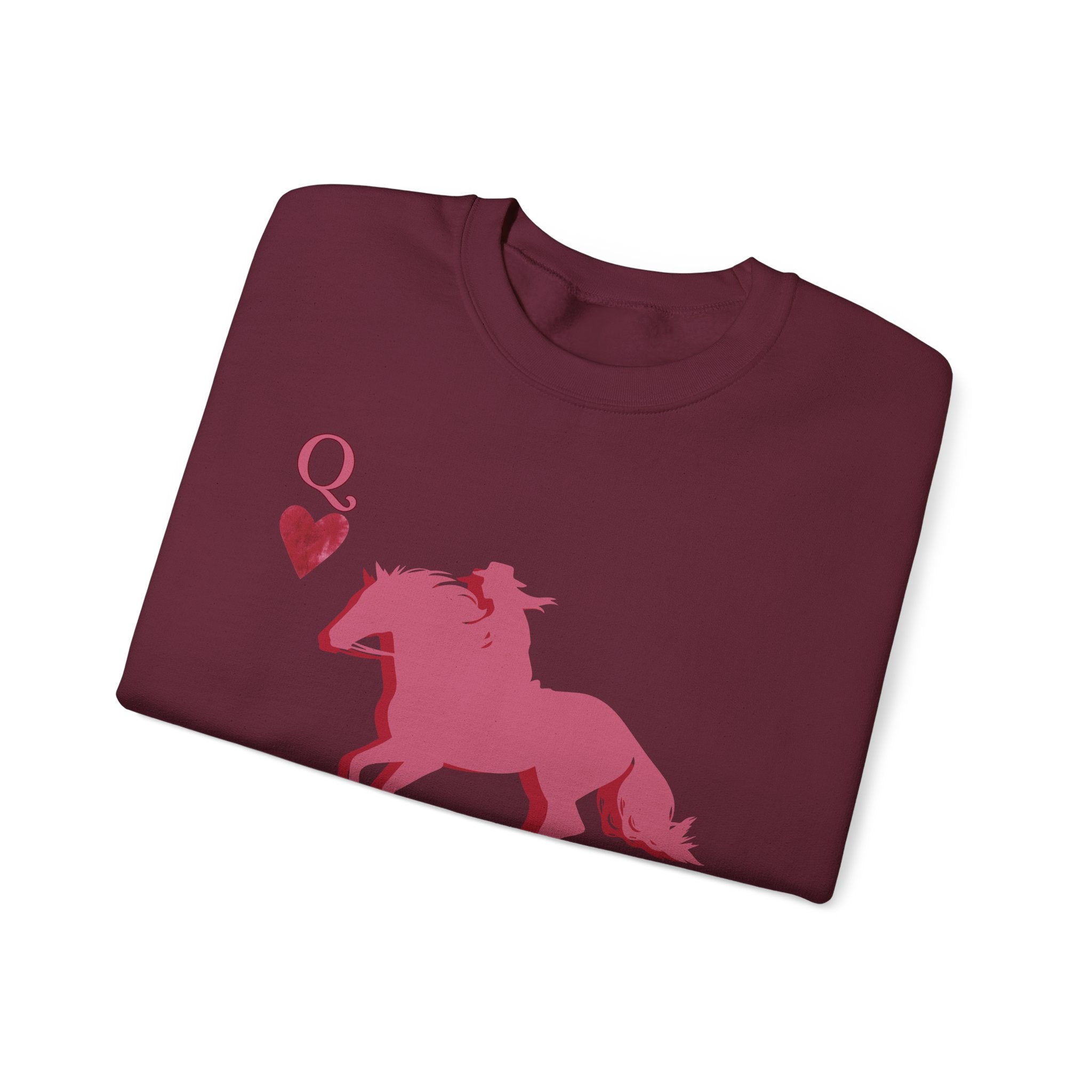 Queen of Hearts - Ace up your sleeve - Cowgirl Queen rewneck Sweatshirt — - Spruced Roost