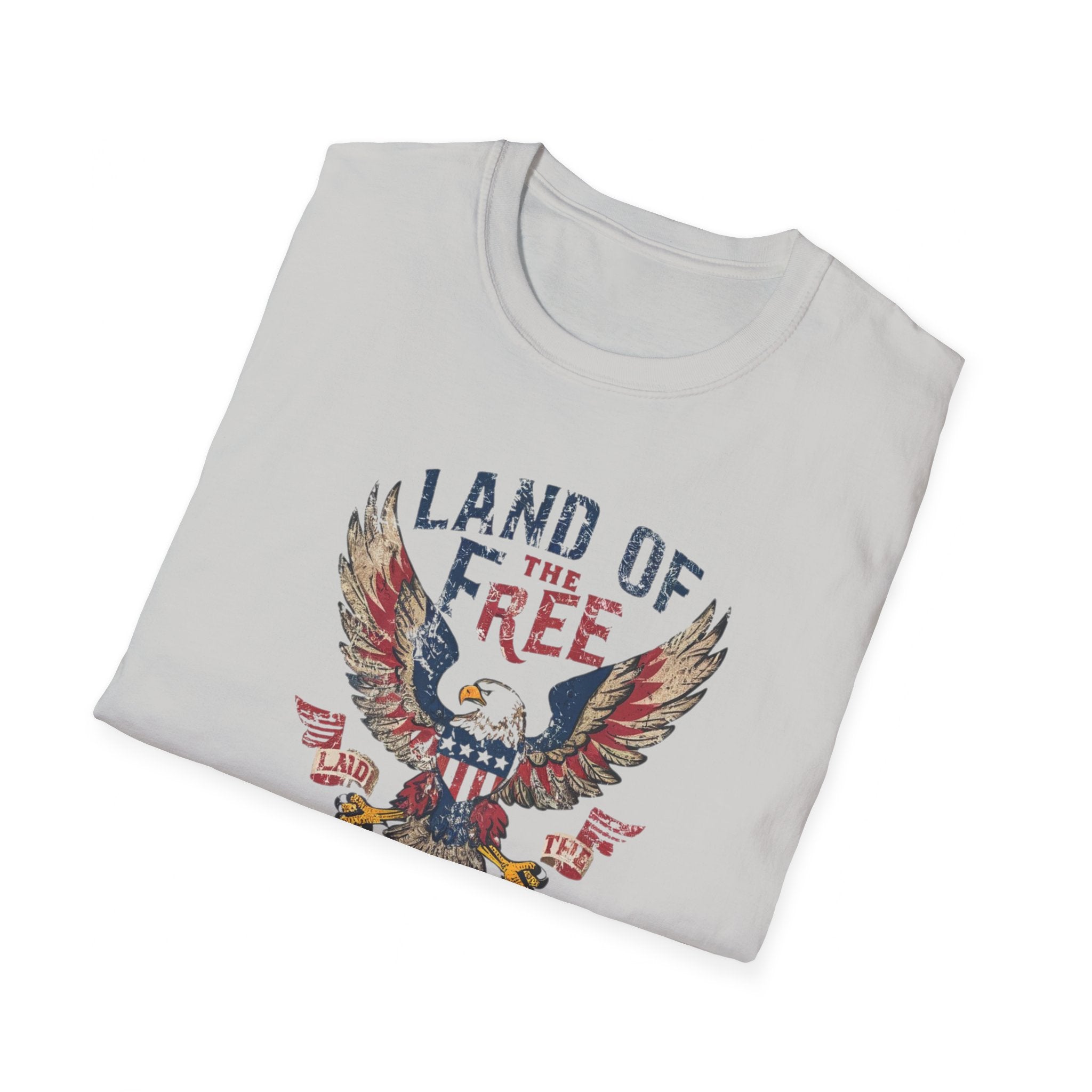 Land of the Free, Because of the Brave - Unisex Softstyle T-Shirt