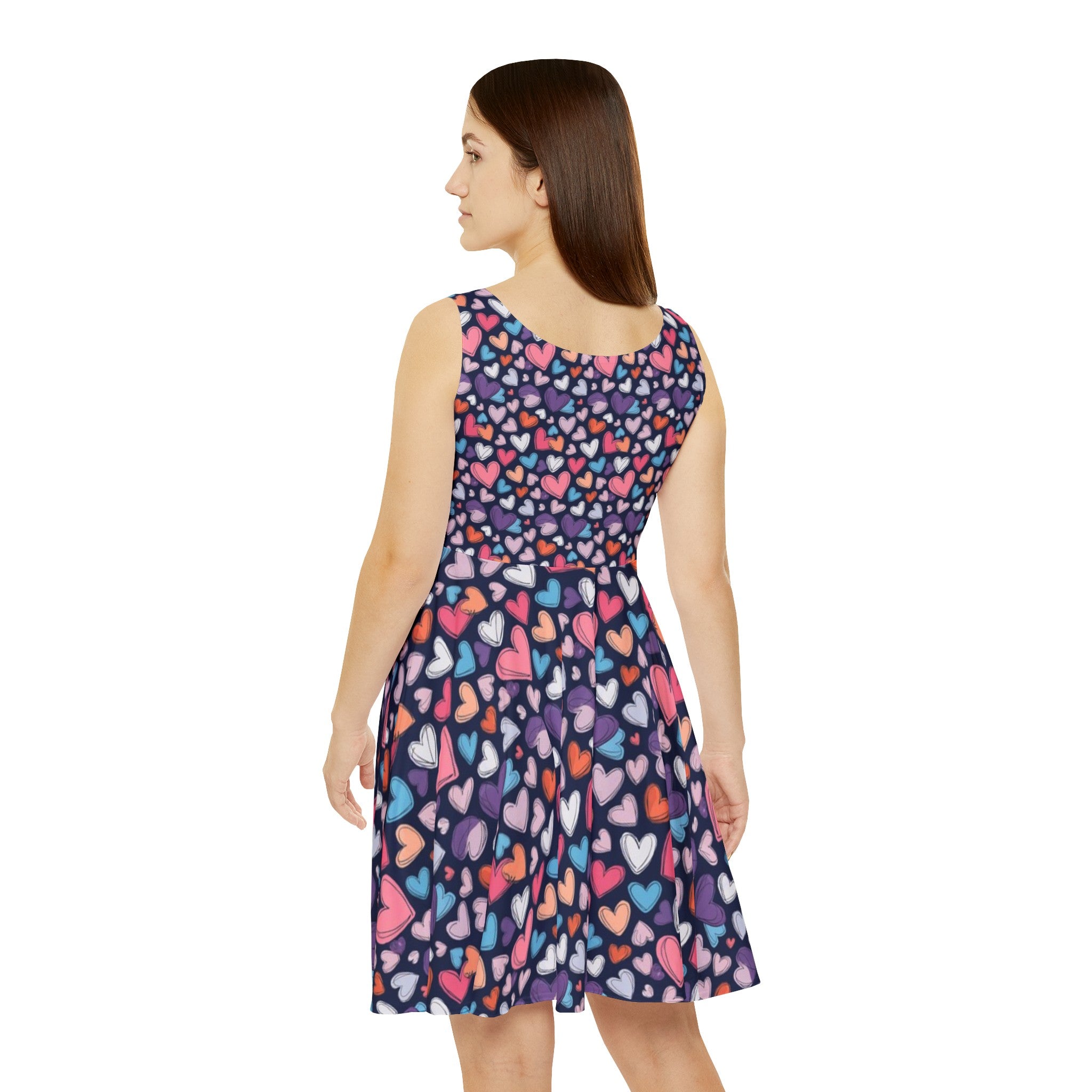 Up-Hearted Women's Skater Dress (AOP)
