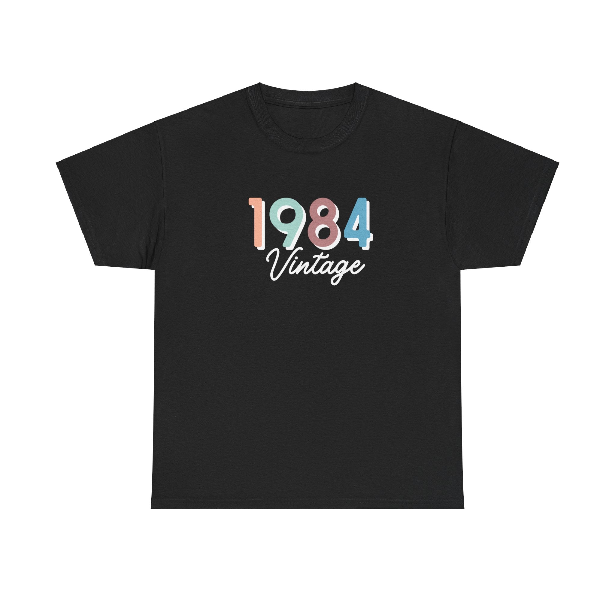 40th Birthday - White Shadow Black Heavy Cotton Tee - Spruced Roost