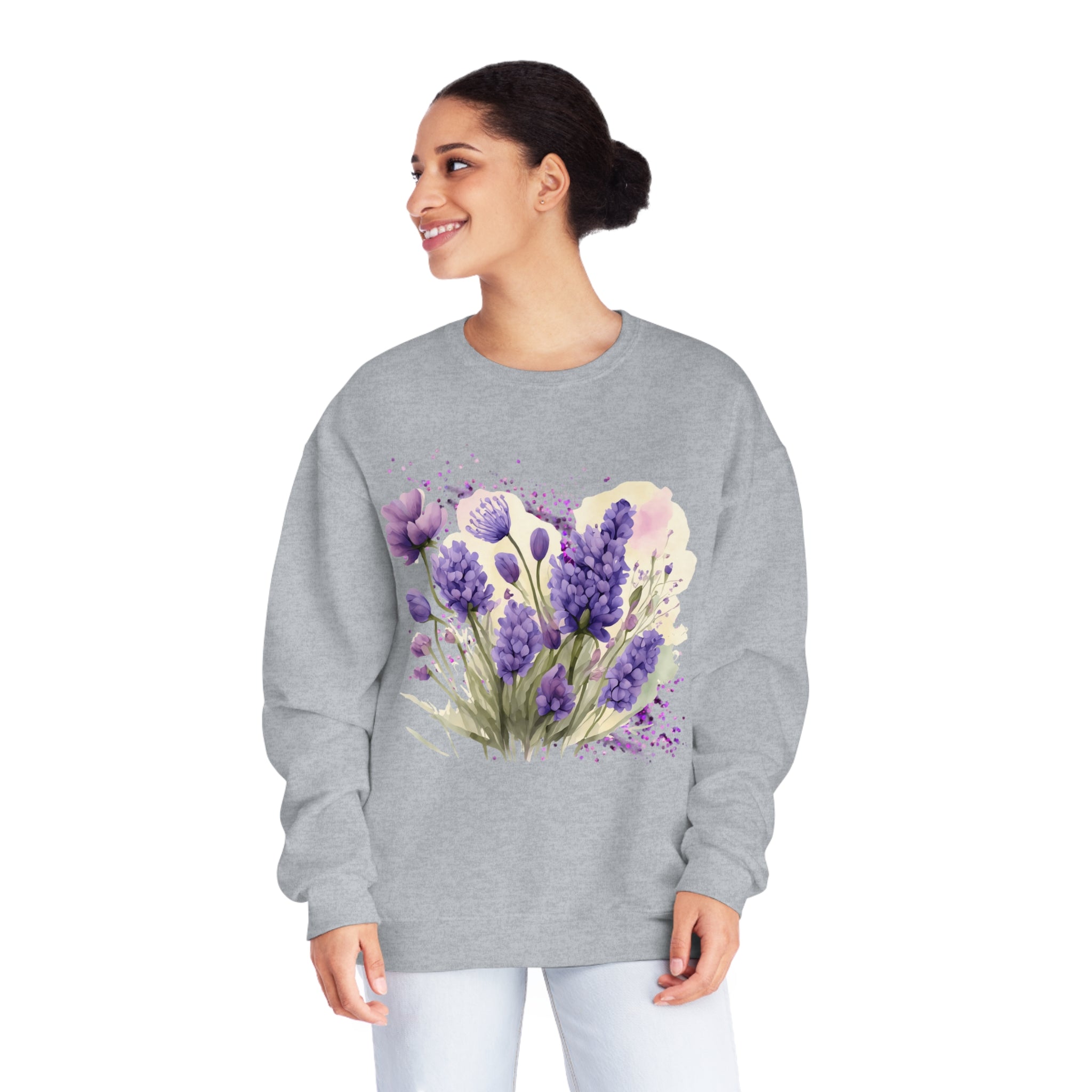 Lavender Glitter Unisex NuBlend® Crewneck Sweatshirt