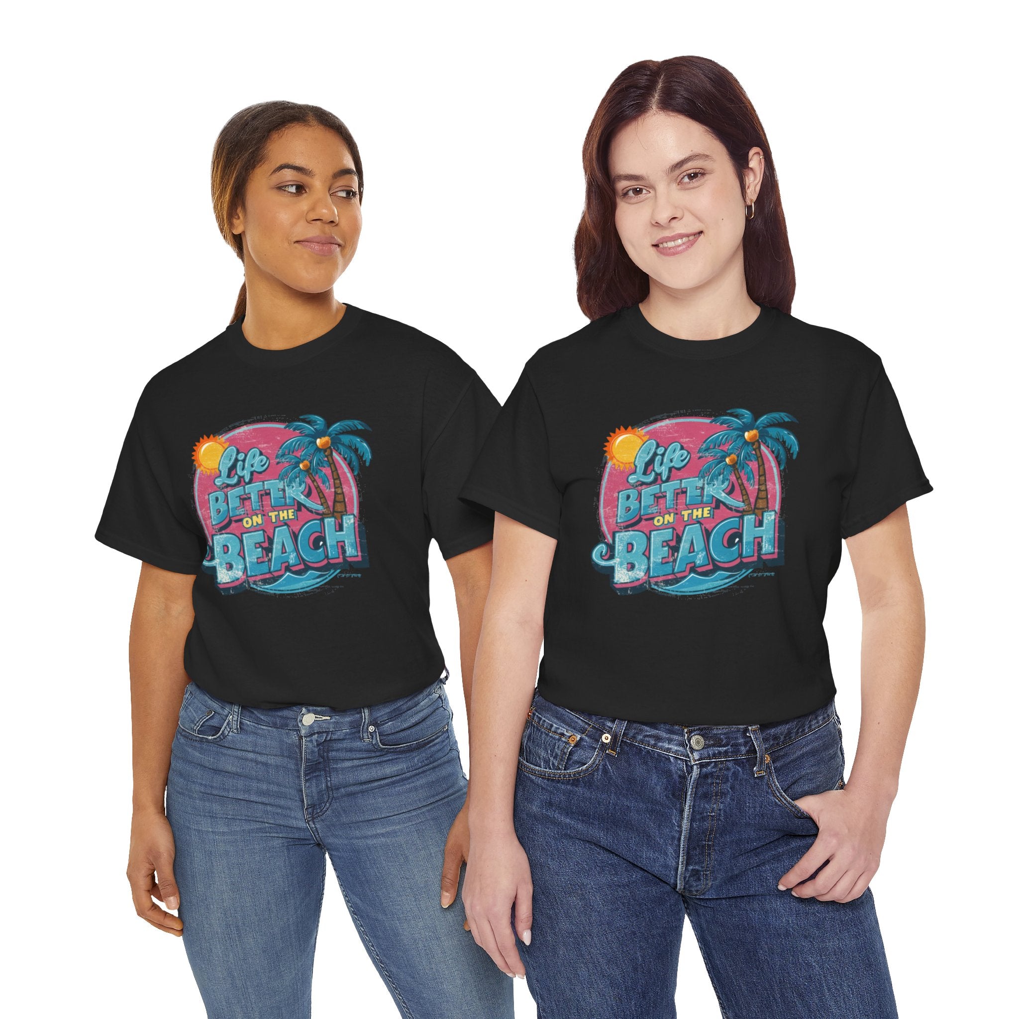 Life is Better at the Beach - Unisex Heavy Cotton Tee - Spruced Roost