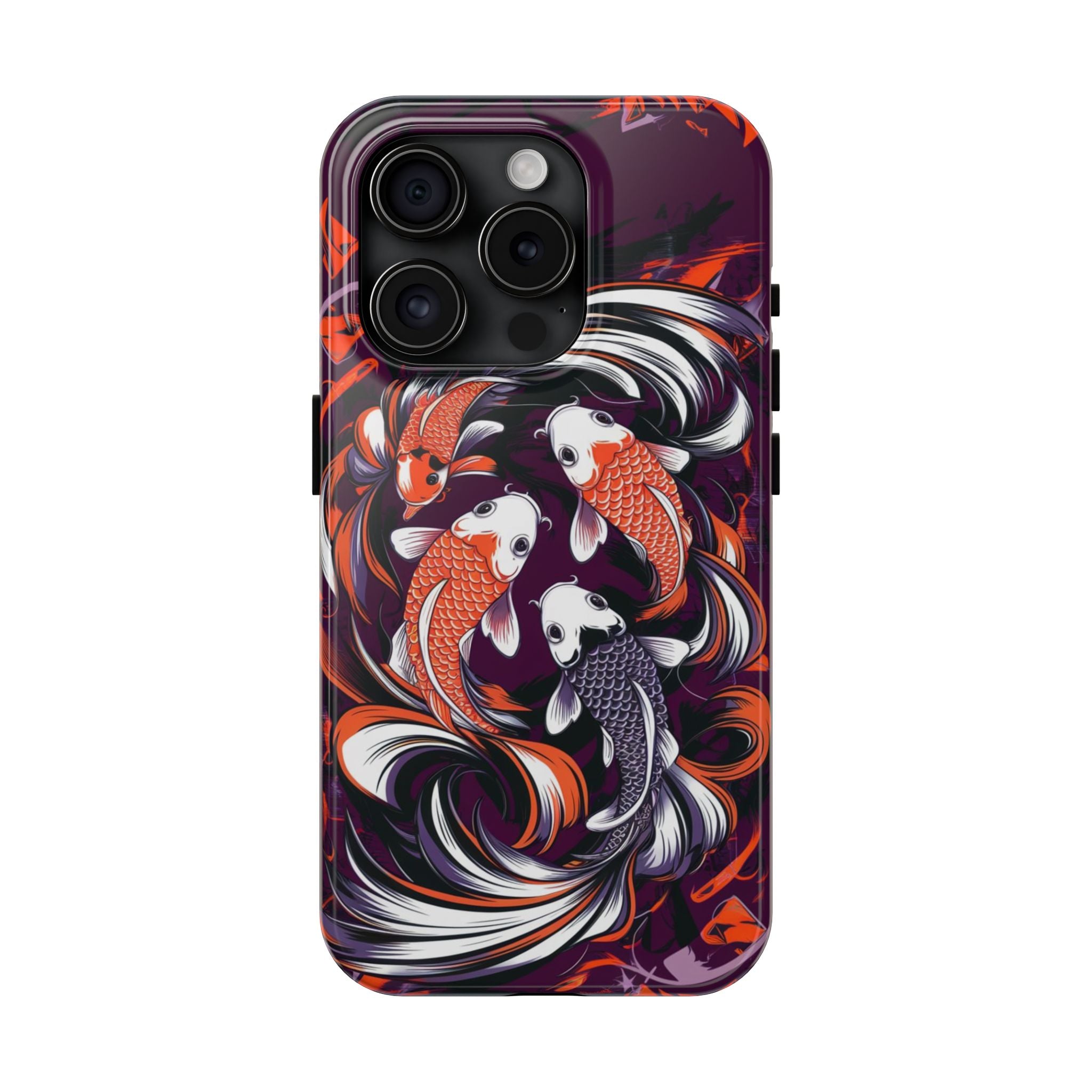 Koi Fish Purple - Tough Case for iPhone 14, 15, 16 - Spruced Roost