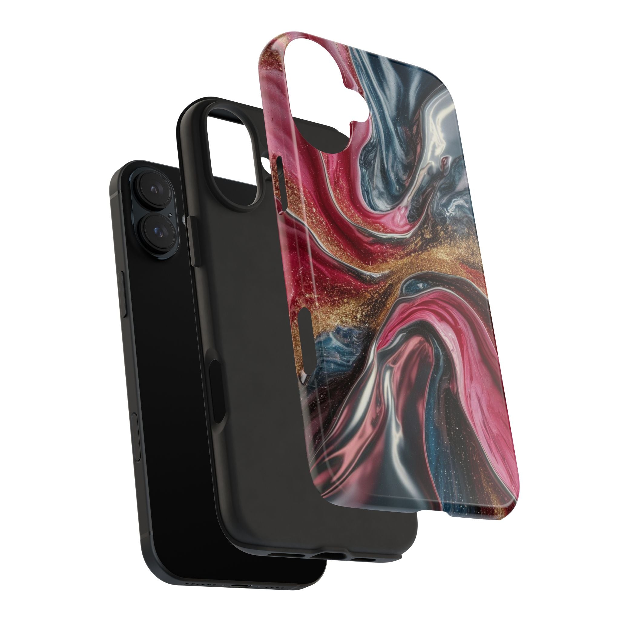 Metallic Swirl - Tough Case for iPhone 14, 15, 16 - Spruced Roost