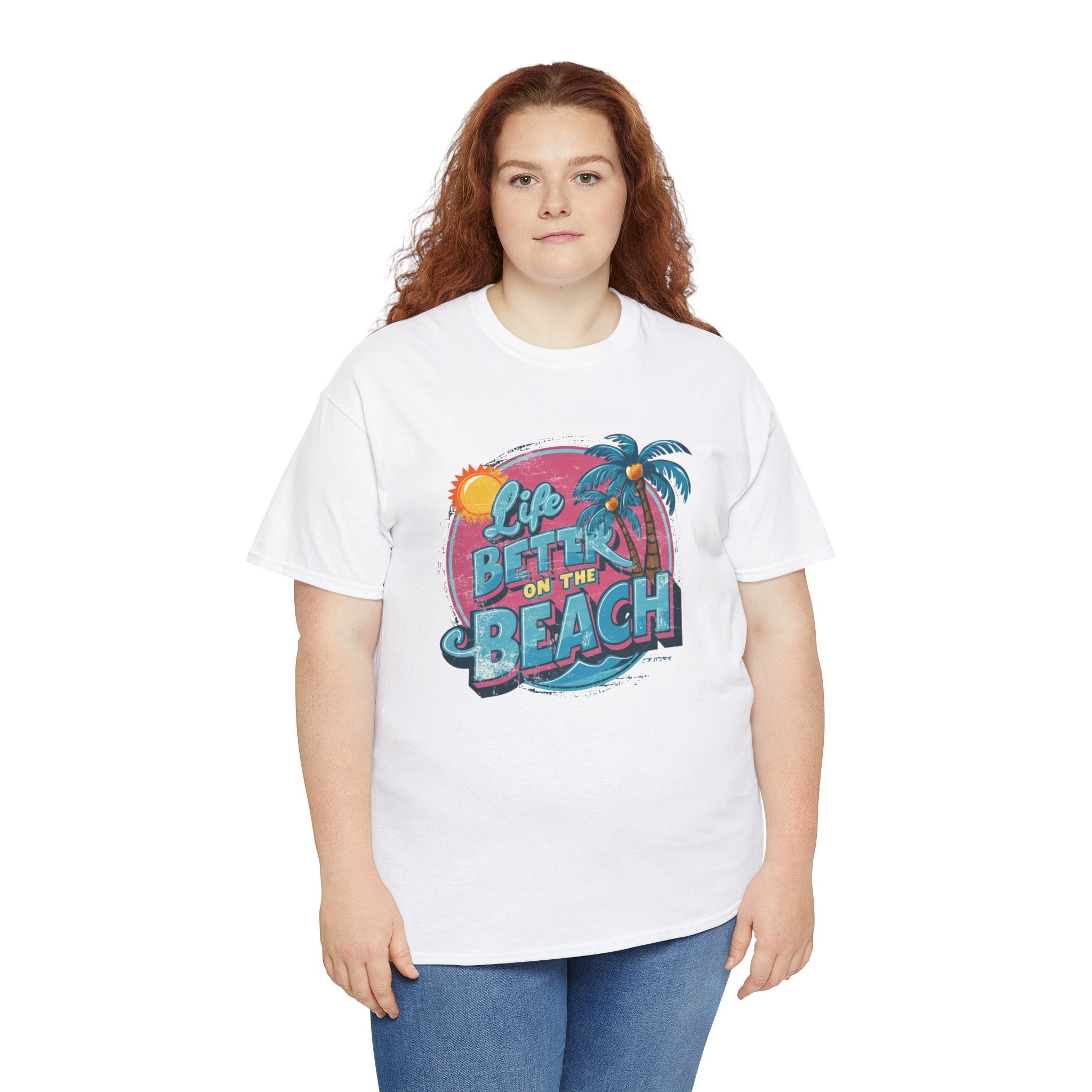 Life is Better at the Beach - Unisex Heavy Cotton Tee - Spruced Roost