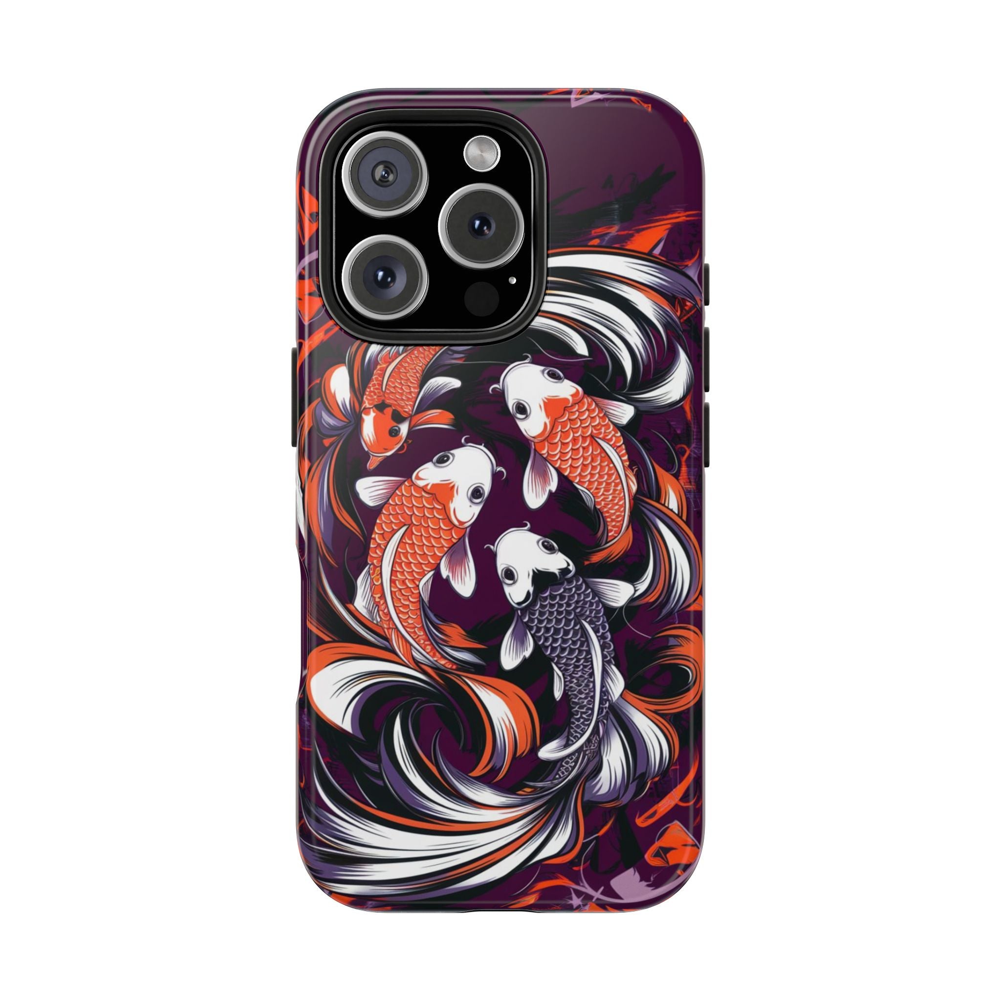 Koi Fish Purple - Tough Case for iPhone 14, 15, 16 - Spruced Roost