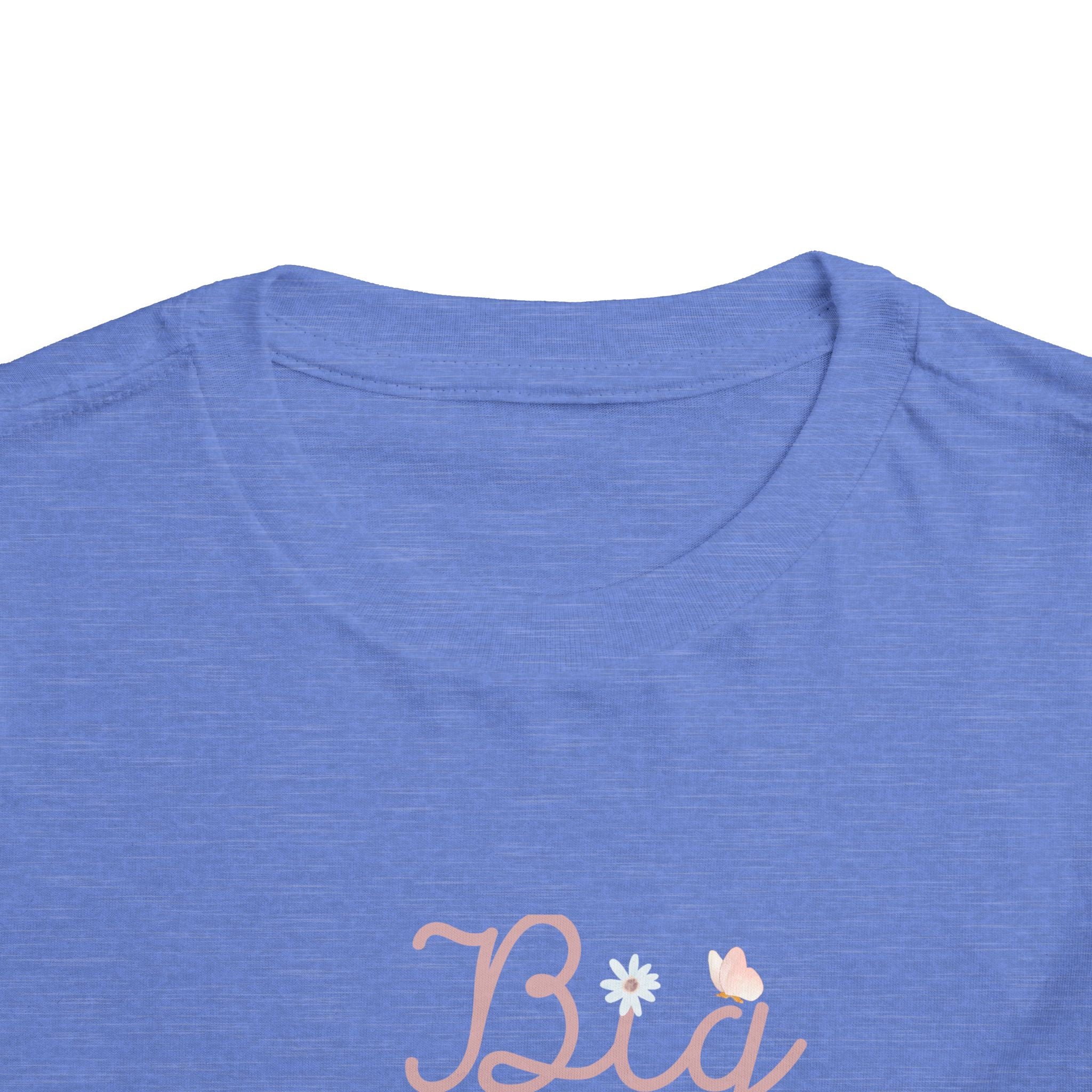 Daisy Pink Cursive - Big Sister Kids' T-Shirt -Gift for New Siblinngs - 3/4-7/8