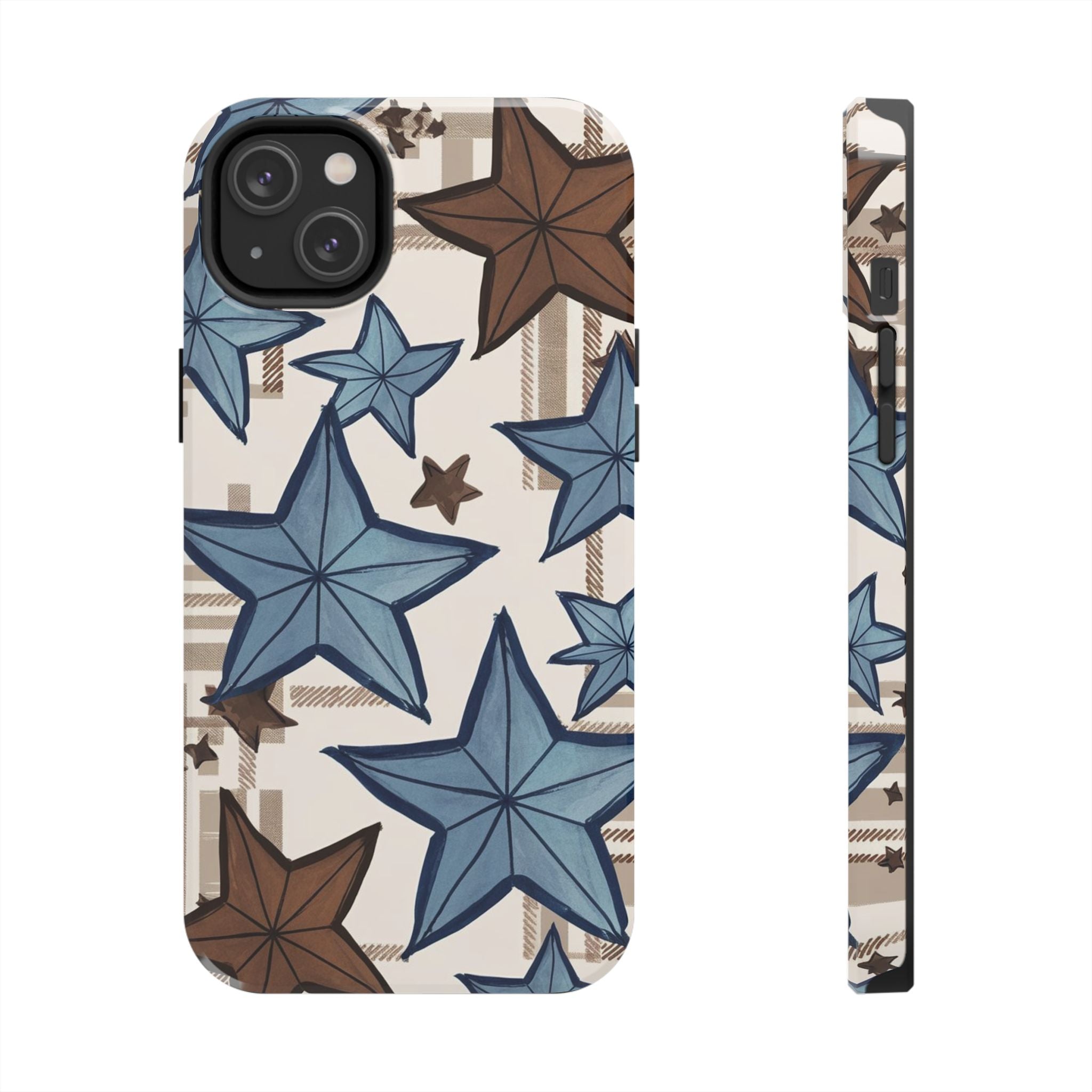 Plaid Stars - Tough Case for iPhone 14, 15, 16 - Spruced Roost