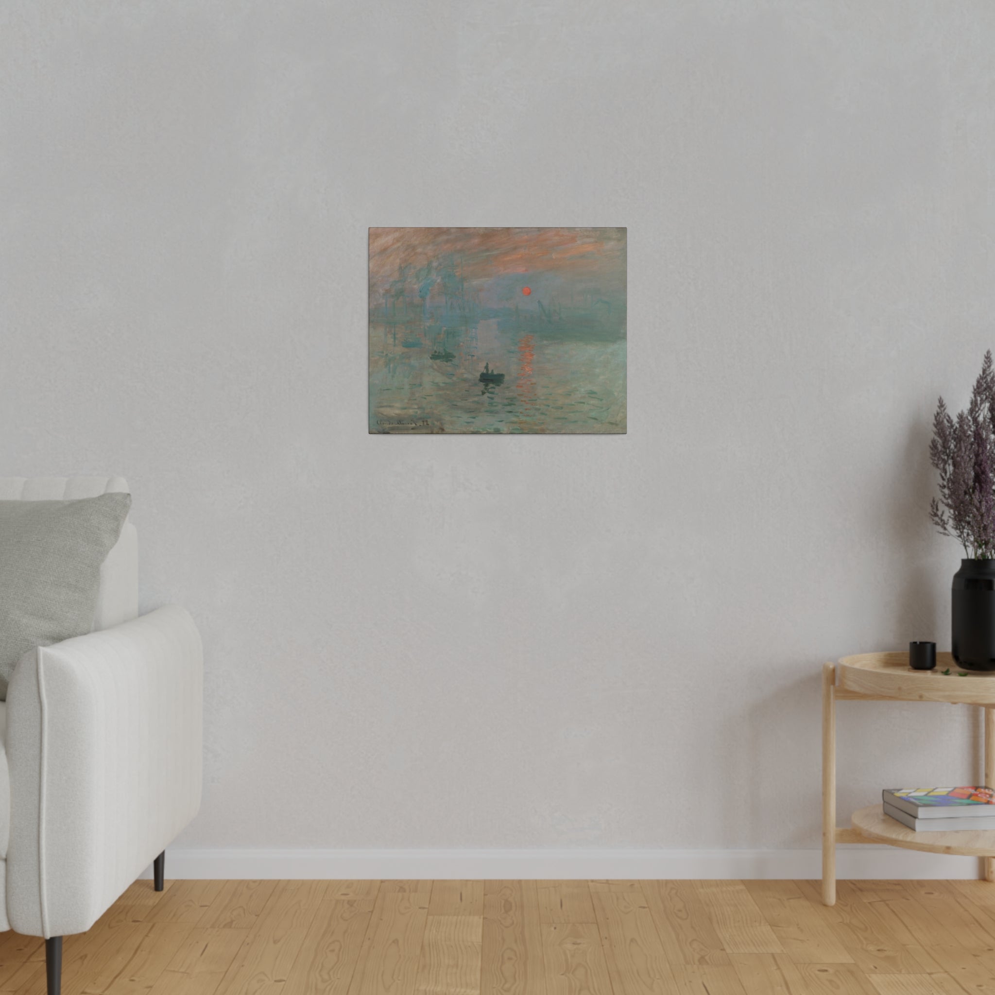 Impression Sunrise - Claude Monet - Matte Canvas, Stretched, 0.75" - Spruced Roost