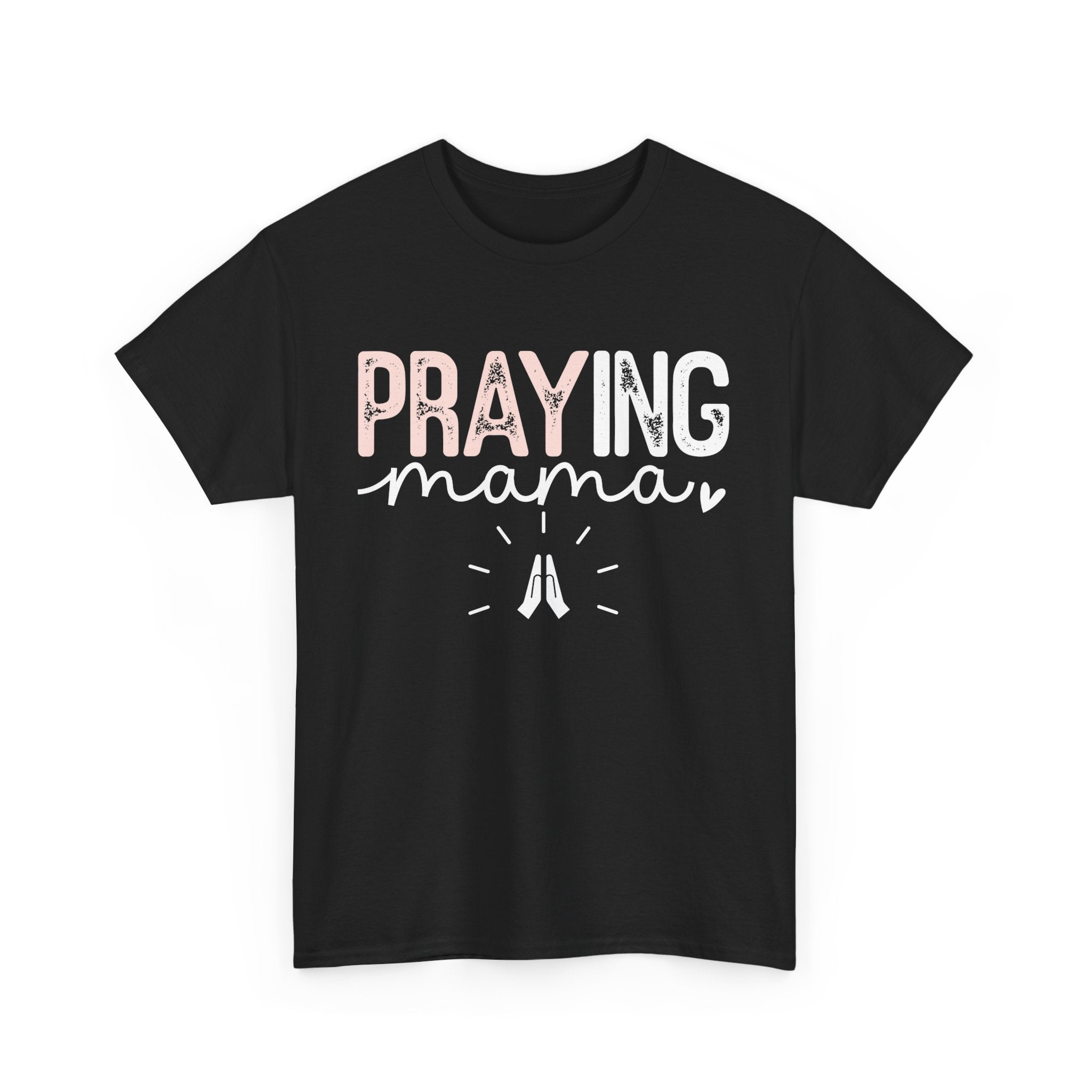 Praying Mama White Pink Unisex Heavy Cotton Tee - Spruced Roost