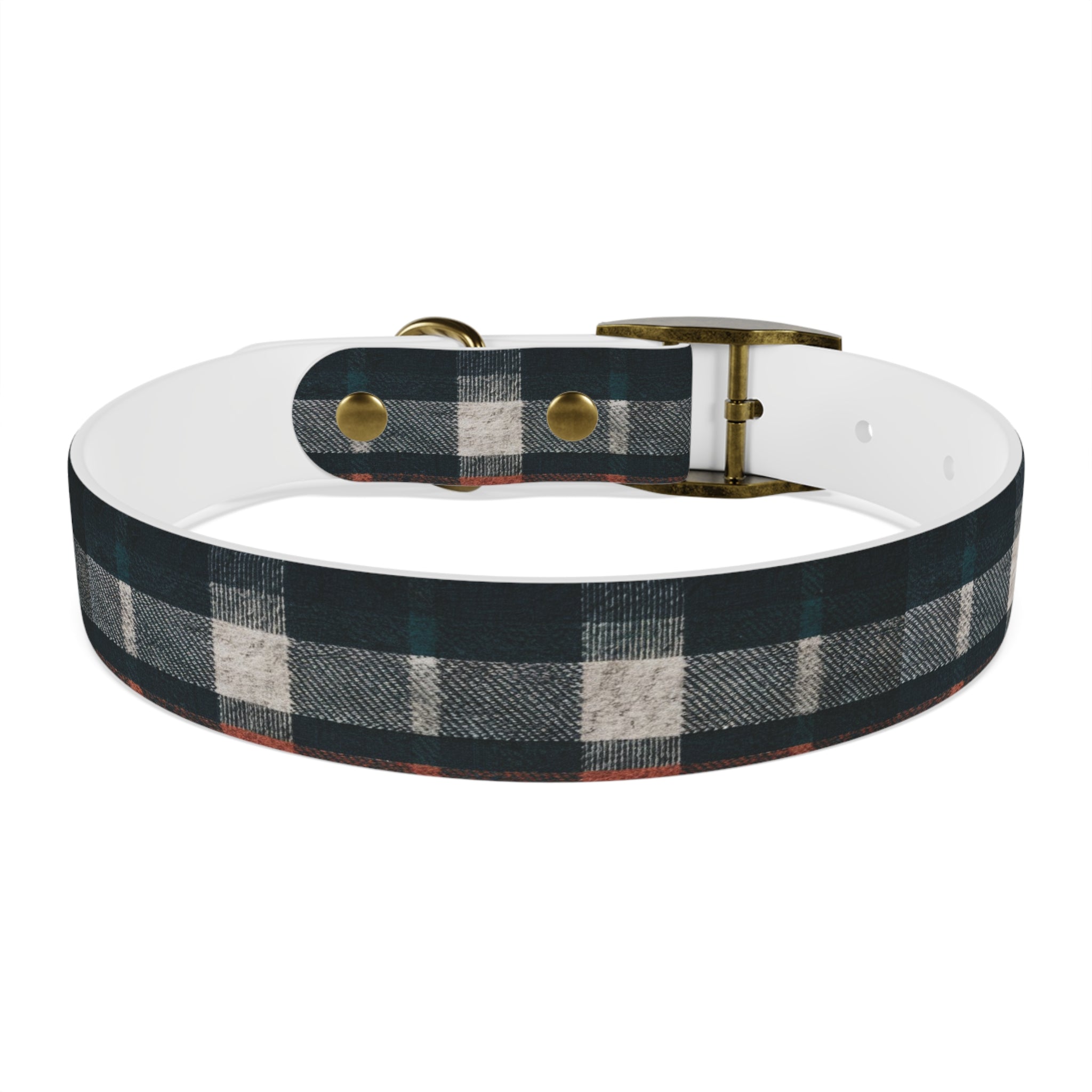 Midnight Blue Plaid Dog Collar