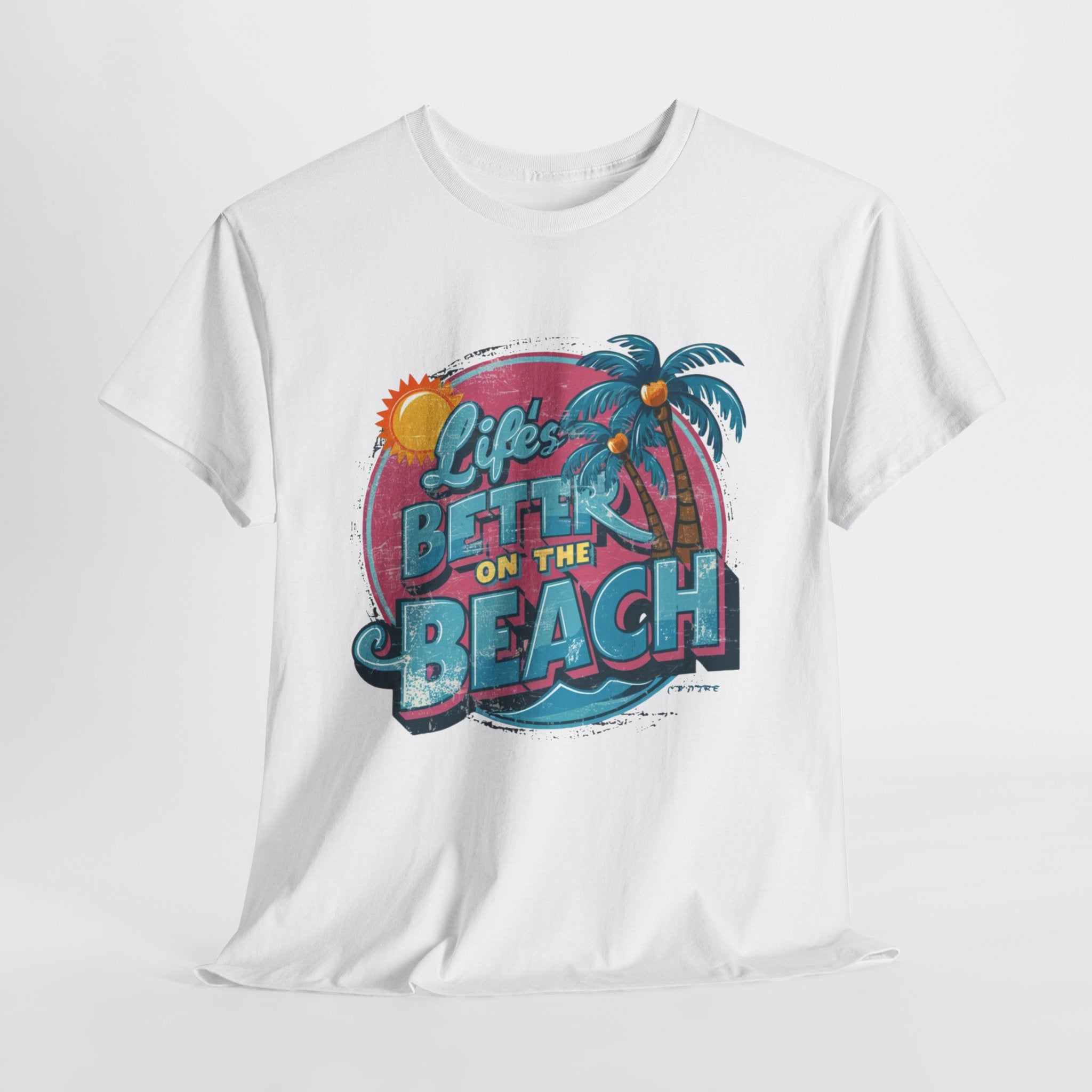 Life's Better On The Beach - Unisex Heavy Cotton Tee - Spruced Roost