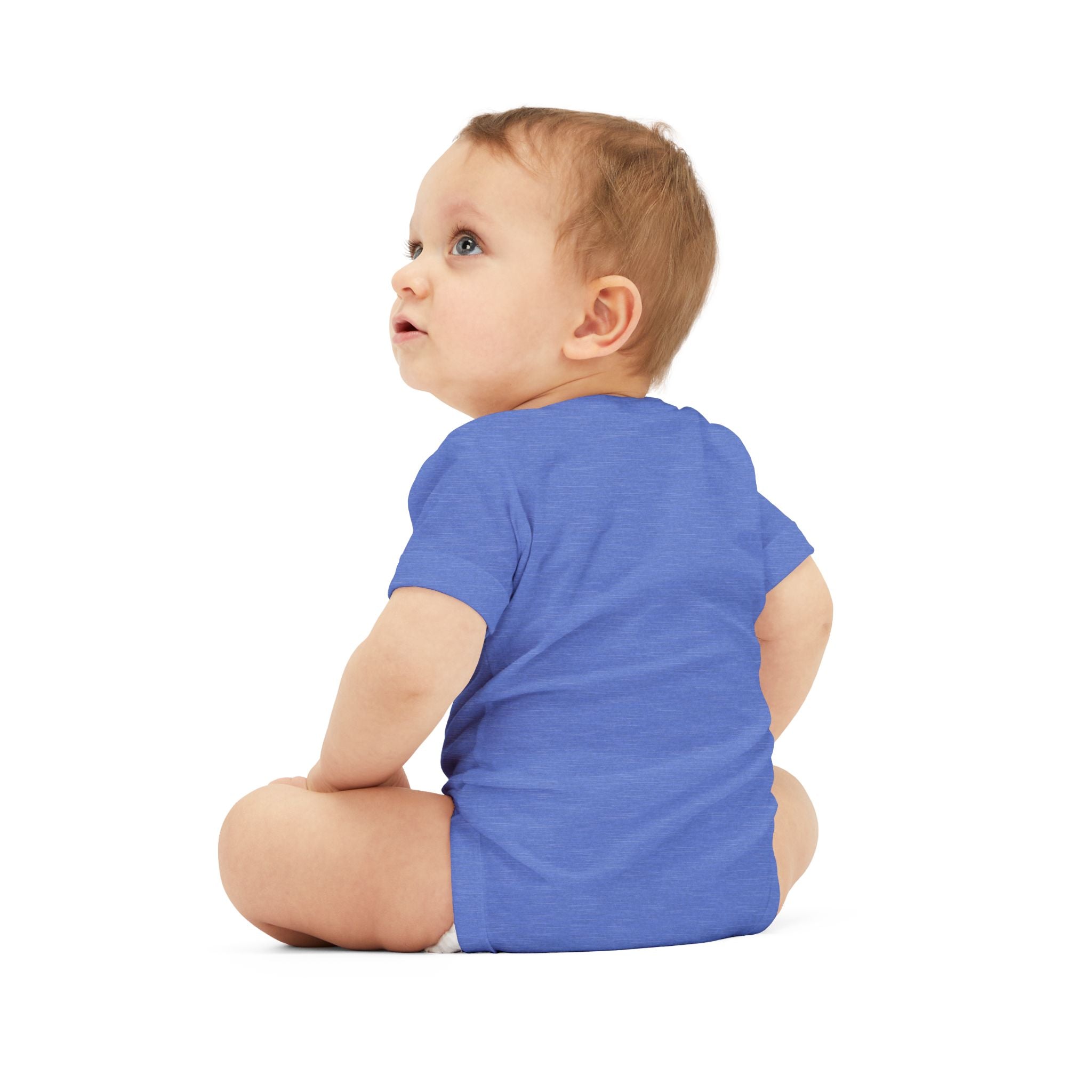Daisy Cursive Pink - Little Sister Onesie - Long-Sleeve Organic Bodysuit