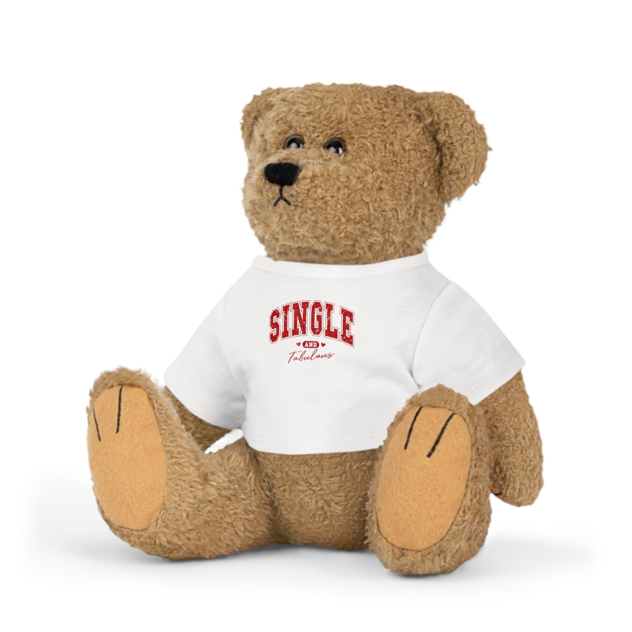Single and Fabulous Plush Toy Bear with T-Shirt