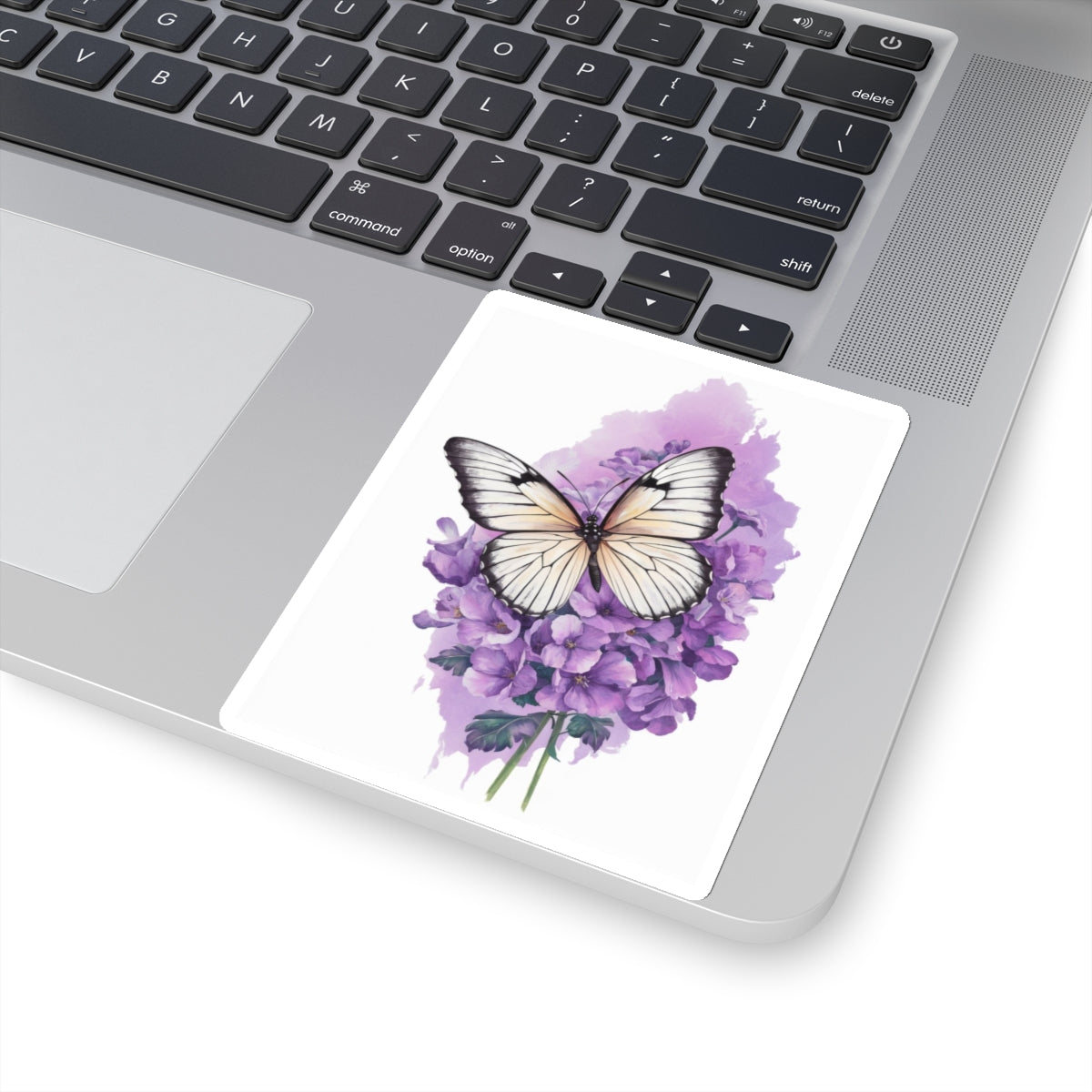 Lavender Butterfly Kiss-Cut Stickers