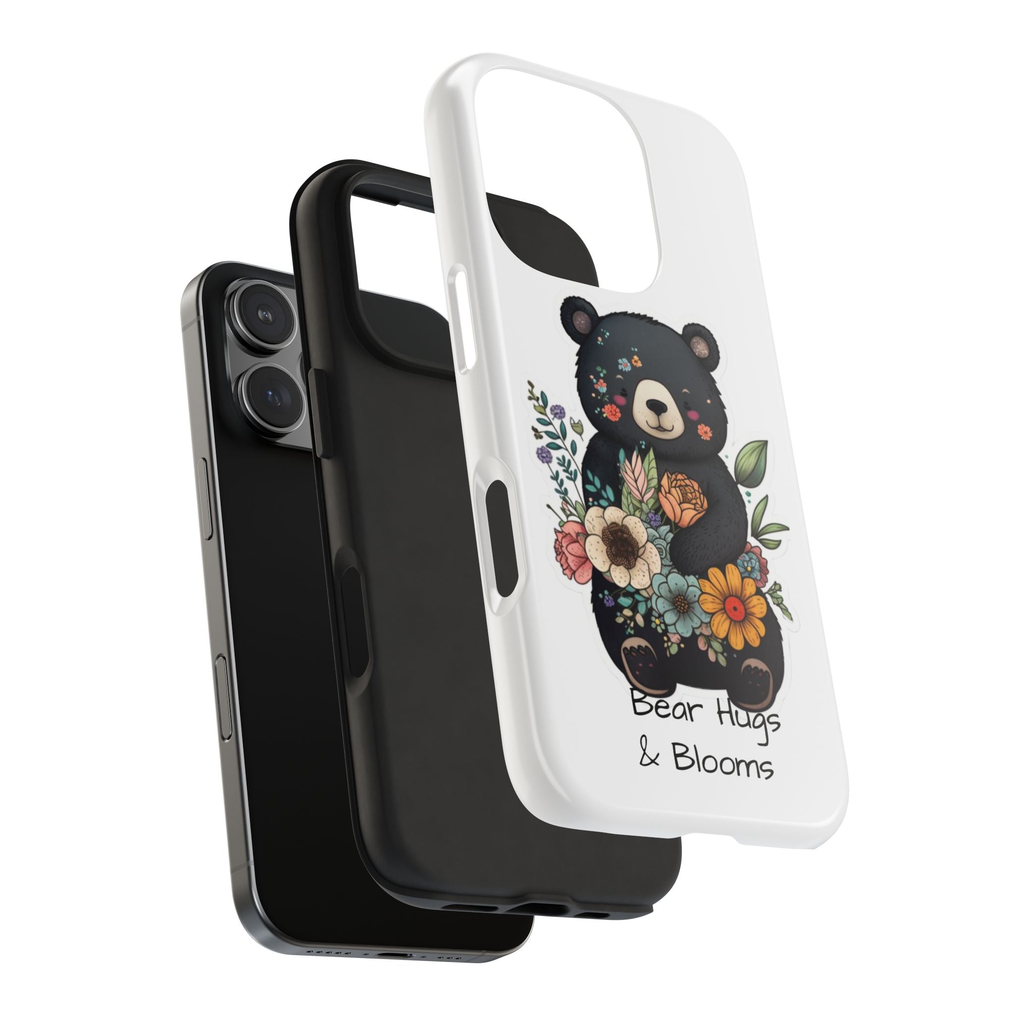 Bear Hugs & Blooms - Tough Case for iPhone 14, 15, 16 - Spruced Roost