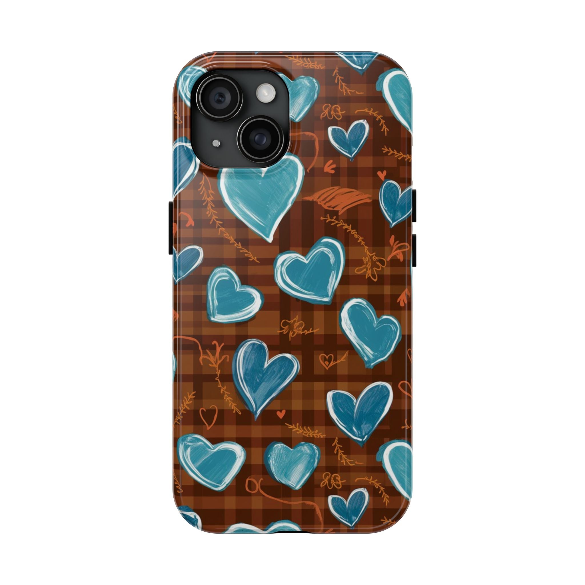 Plaid Blues - Tough Case for iPhone 14, 15, 16 - Spruced Roost