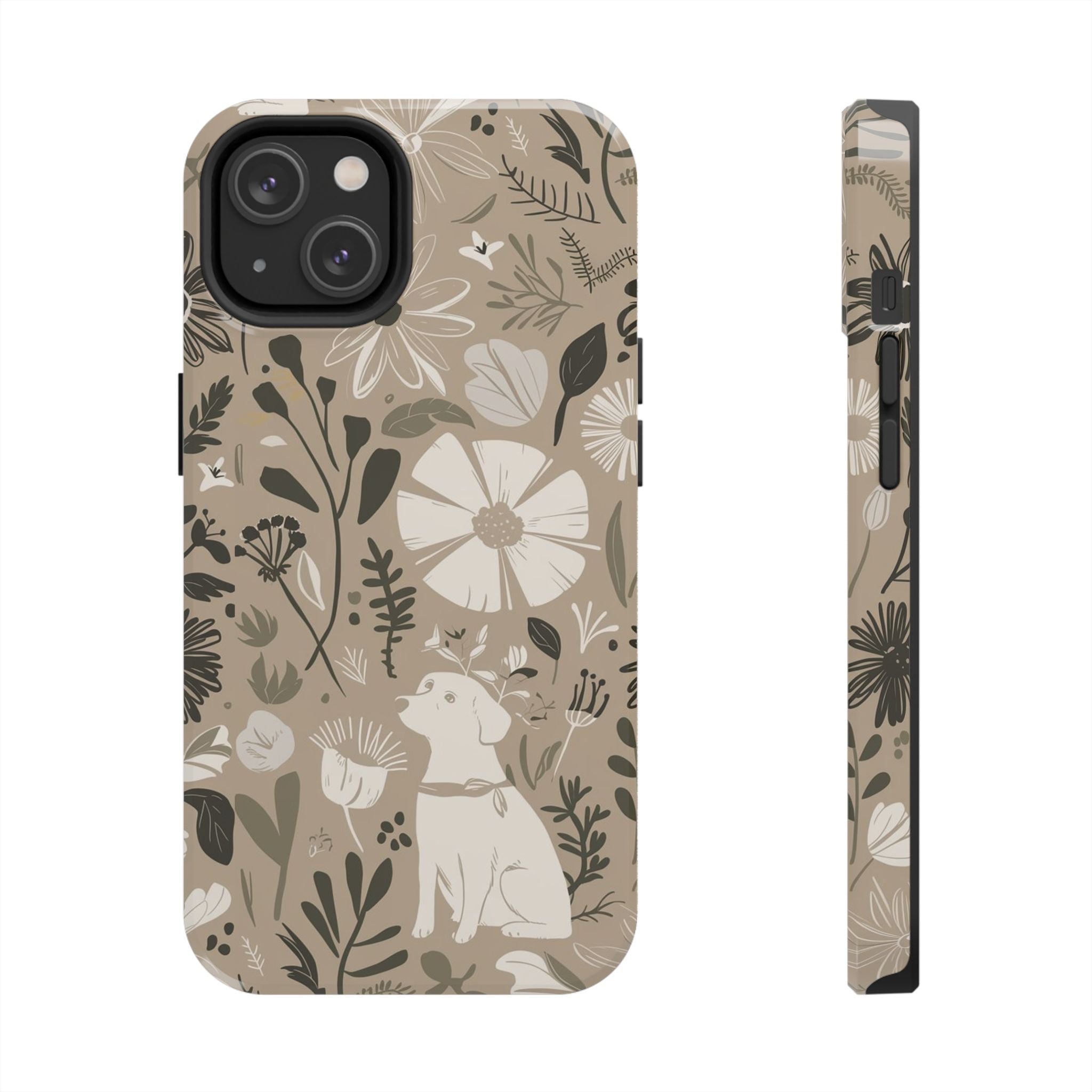 Natural Flower Dog - Tough Case for iPhone 14, 15, 16 - Spruced Roost