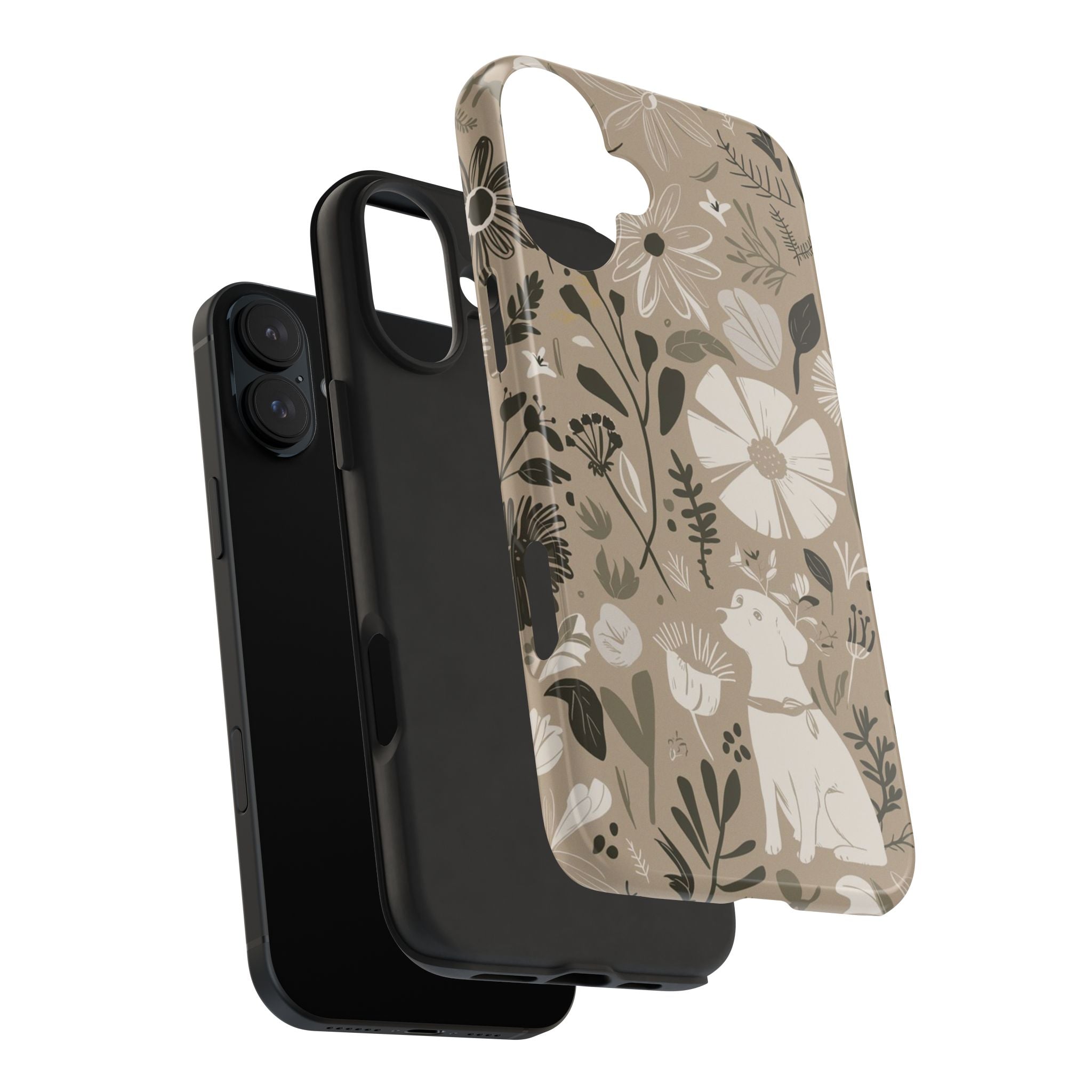 Natural Flower Dog - Tough Case for iPhone 14, 15, 16 - Spruced Roost