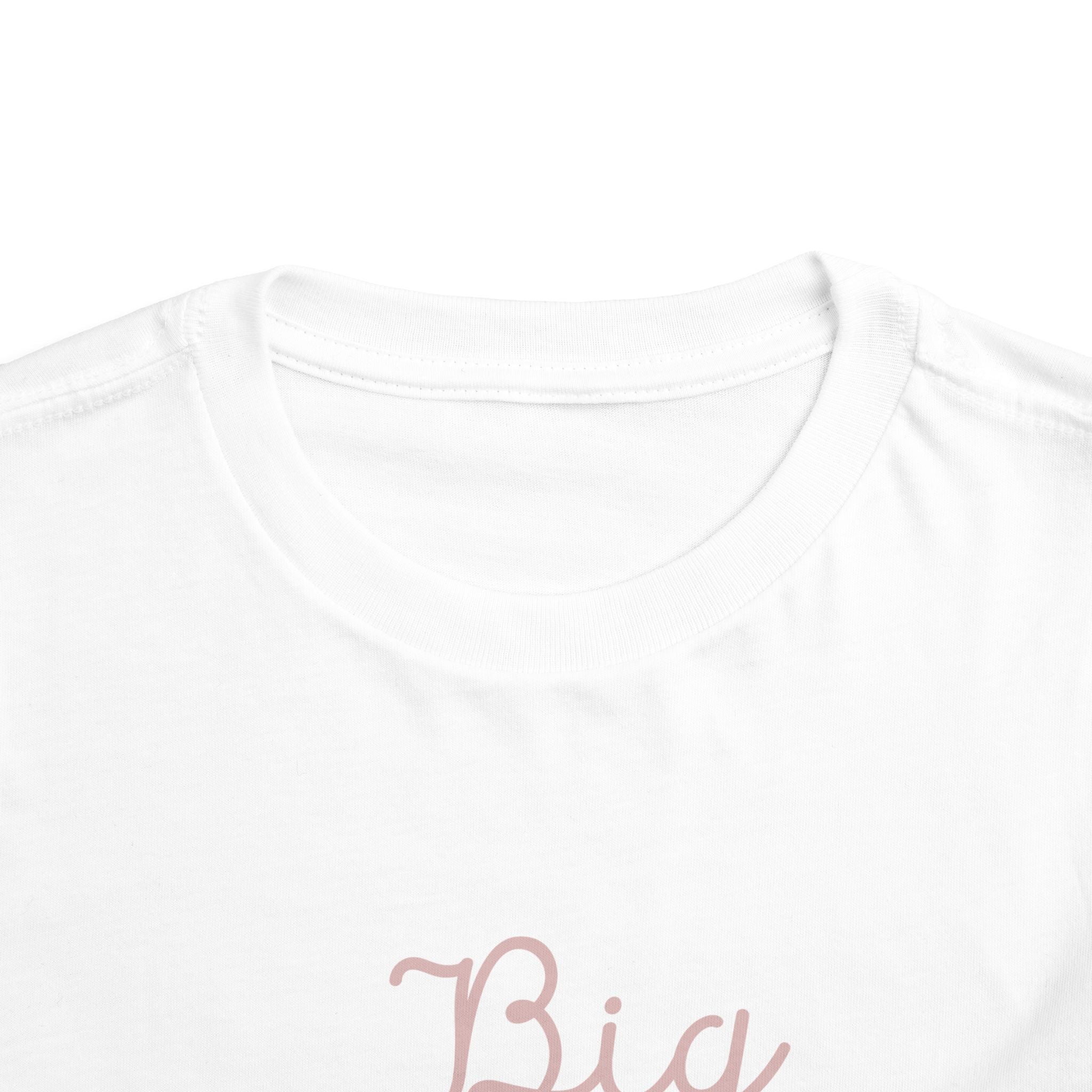 Pink Cursive - Big Sister Kids' T-Shirt -Gift for New Siblinngs - 3/4-7/8