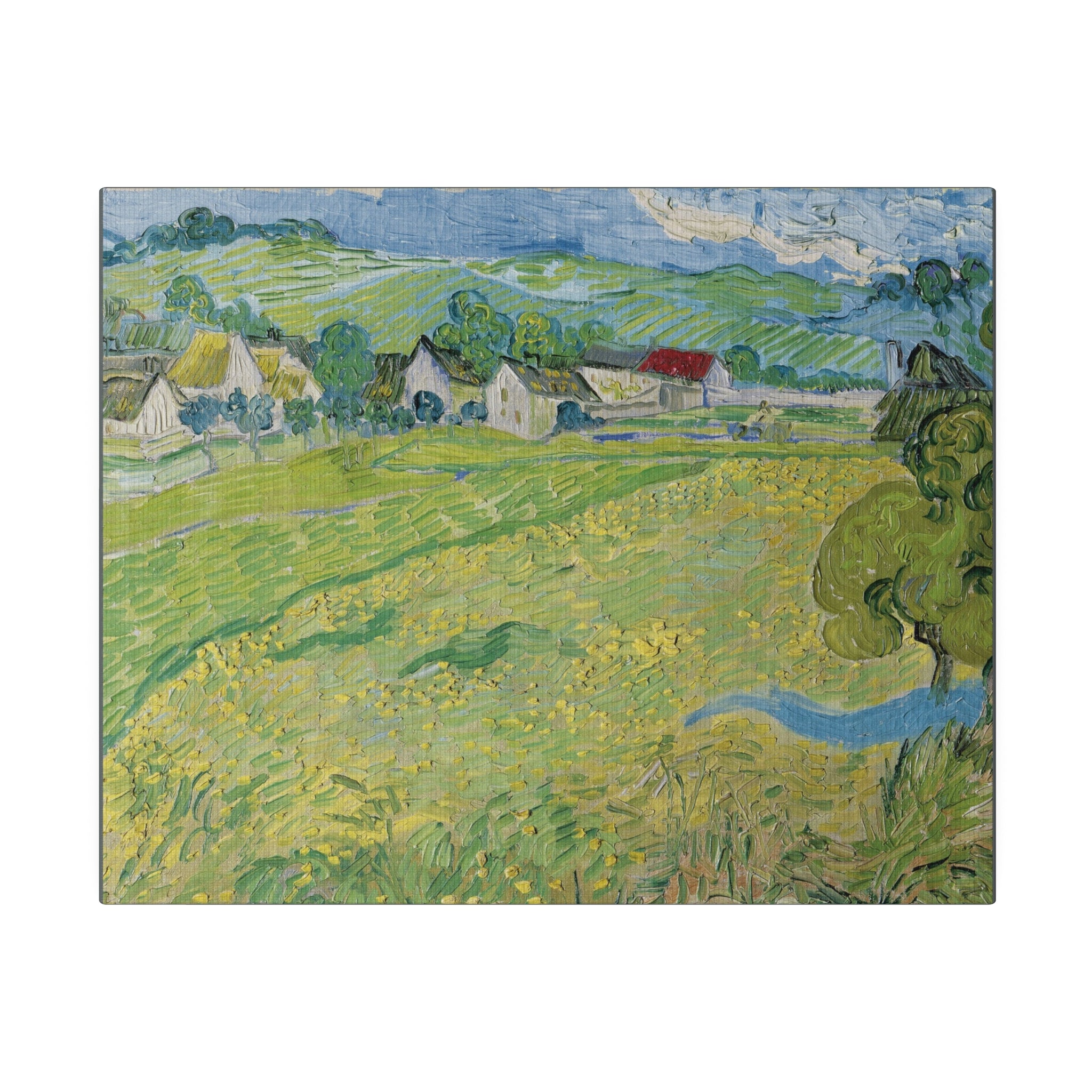 Les Vessenots à Auvers - Vincent van Gogh - Matte Canvas, Stretched, 0.75" - Spruced Roost