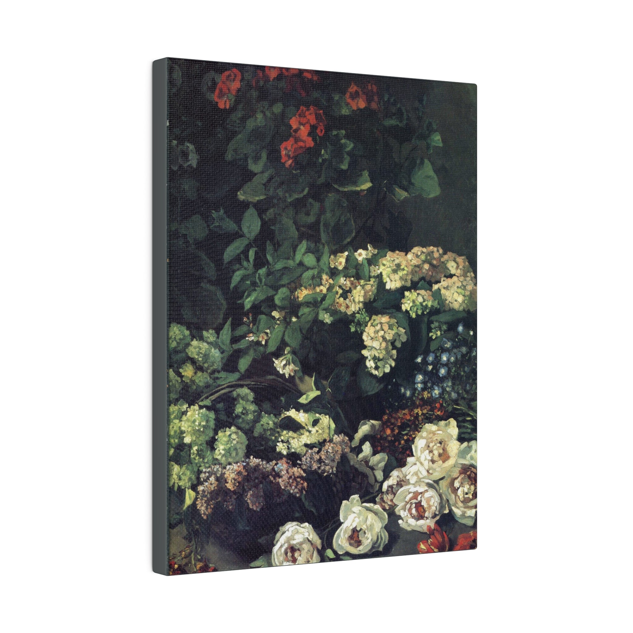 Spring Flowers - Claude Monet - Matte Canvas, Stretched, 0.75" - Spruced Roost