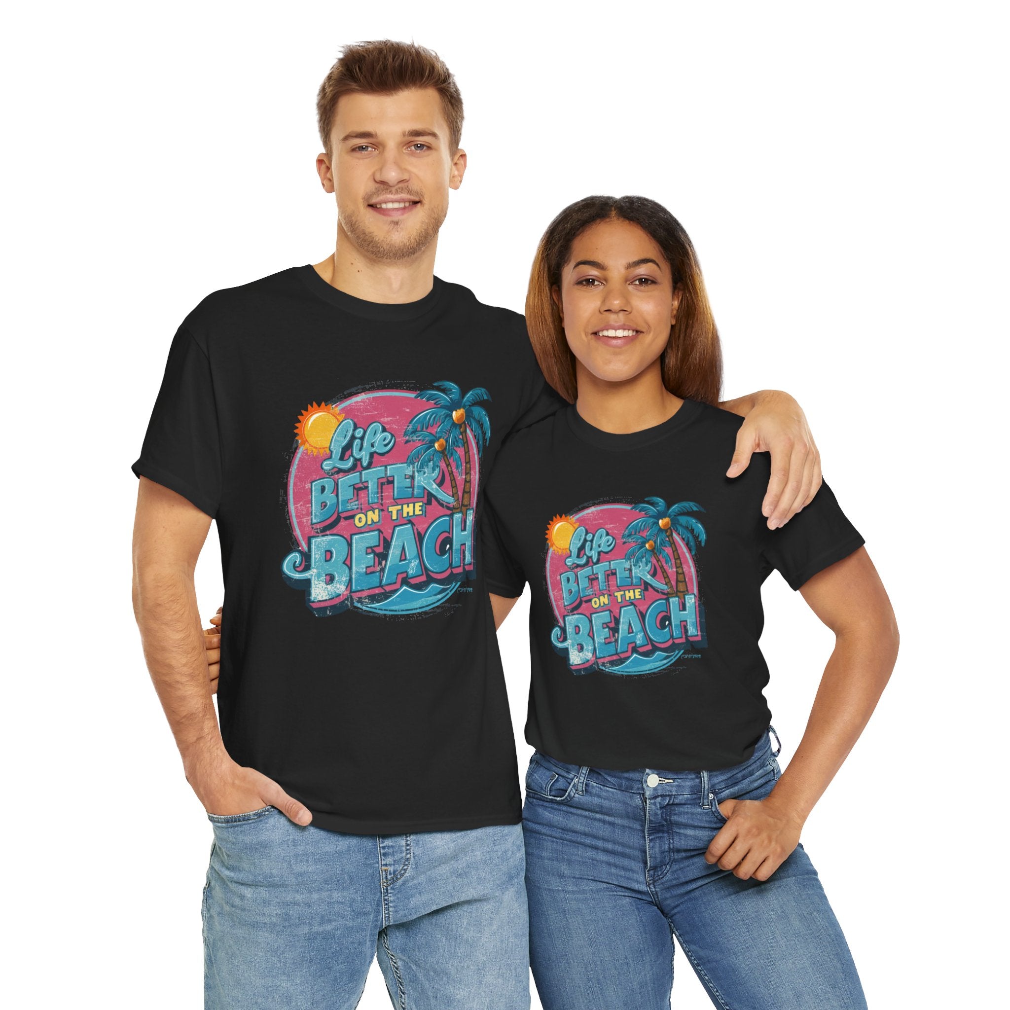 Life is Better at the Beach - Unisex Heavy Cotton Tee - Spruced Roost