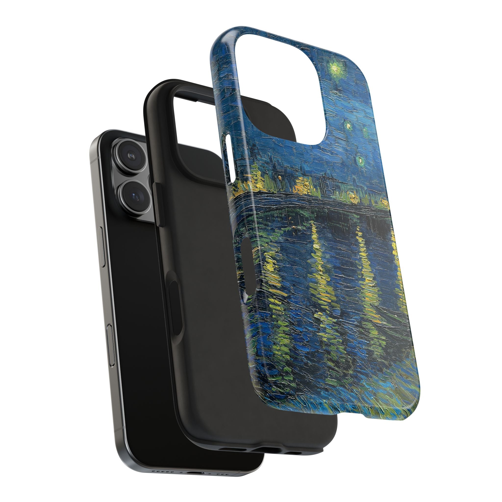 Starry Night Over the Rhone - Vincent Van Gogh - Tough Case for iPhone 14, 15, 16 - Spruced Roost