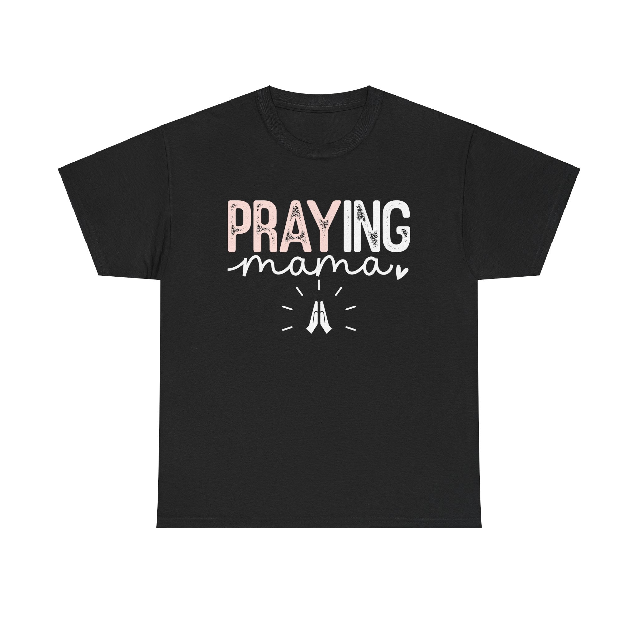 Praying Mama White Pink Unisex Heavy Cotton Tee - Spruced Roost