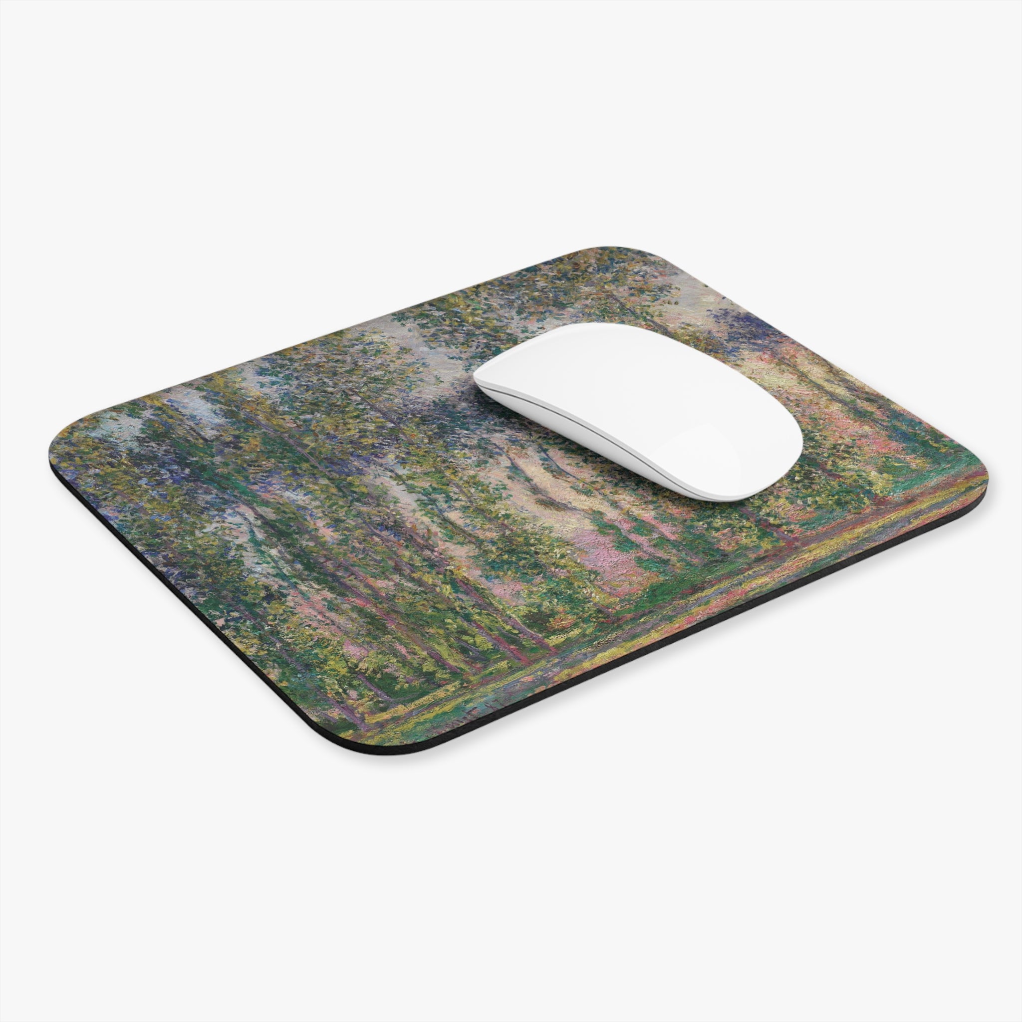 Poplars at Giverny 1887 - Claude Monet - Mouse pad (Rectangle) - Spruced Roost