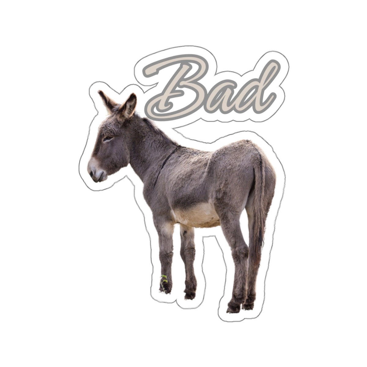 Bad Ass Donkey Kiss-Cut Stickers