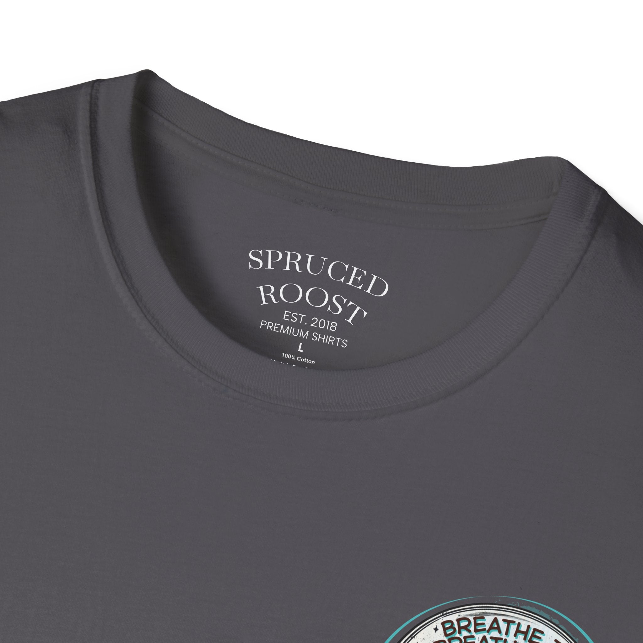 Breathe In, Breathe Out - Women's Unisex Sized Crew Graphic T-Shirt