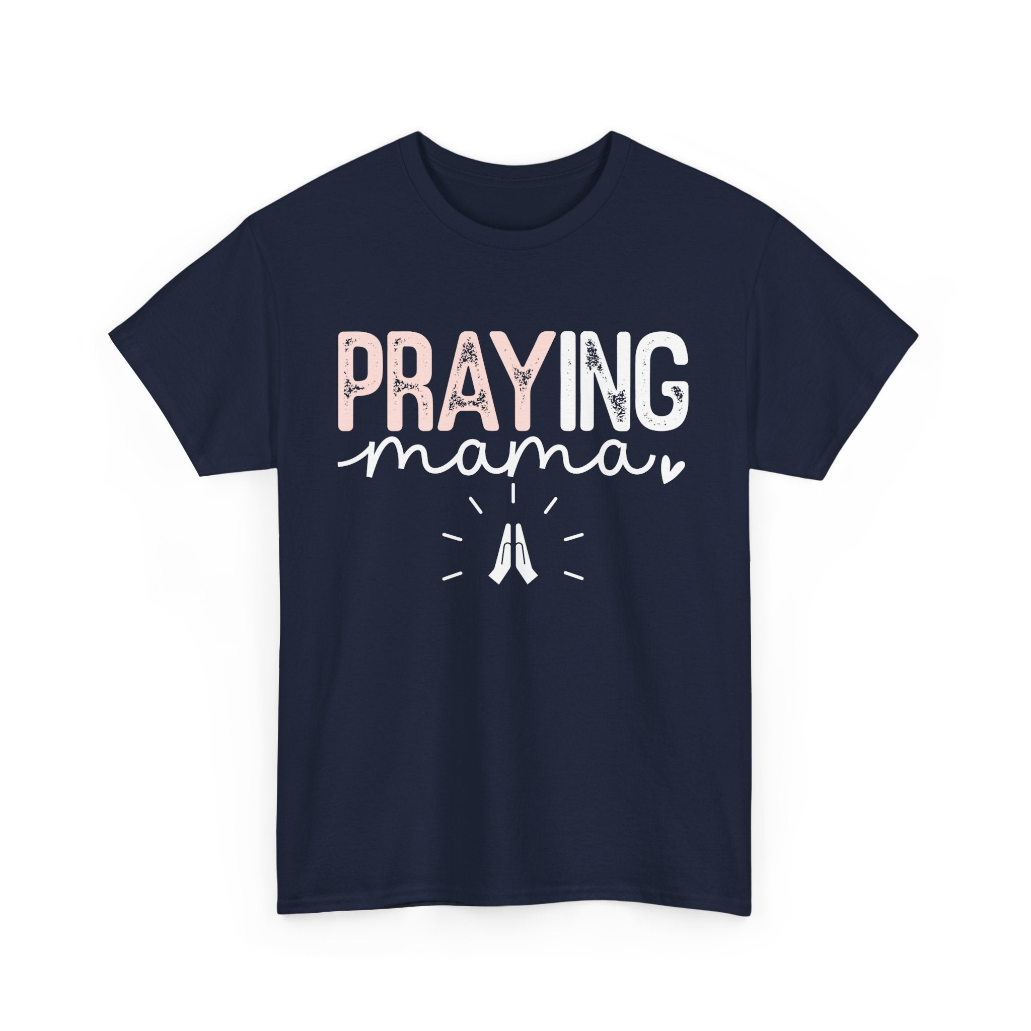 Praying Mama White Pink Unisex Heavy Cotton Tee - Spruced Roost