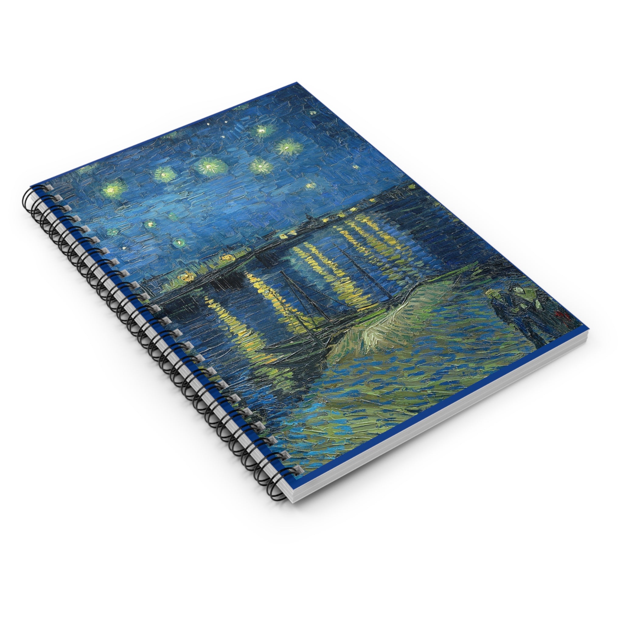 Starry Night on the Rhone - Vincent Van Gogh - Spiral Notebook - Ruled Line - Spruced Roost