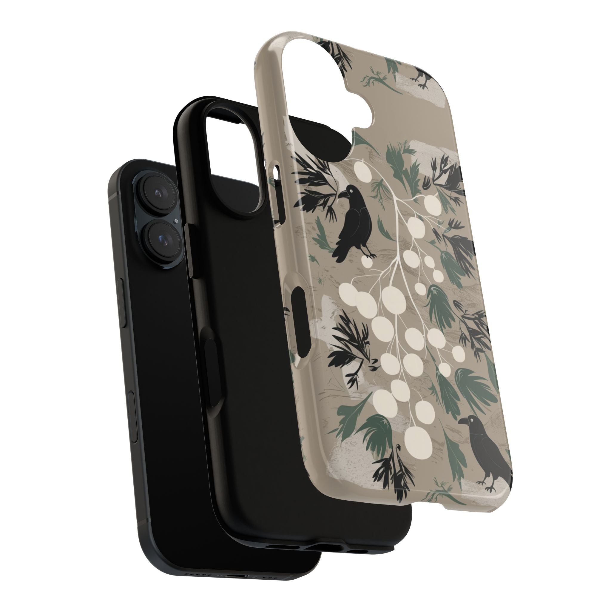 Crows and Berries - Tough Case for iPhone 14, 15, 16 - Spruced Roost