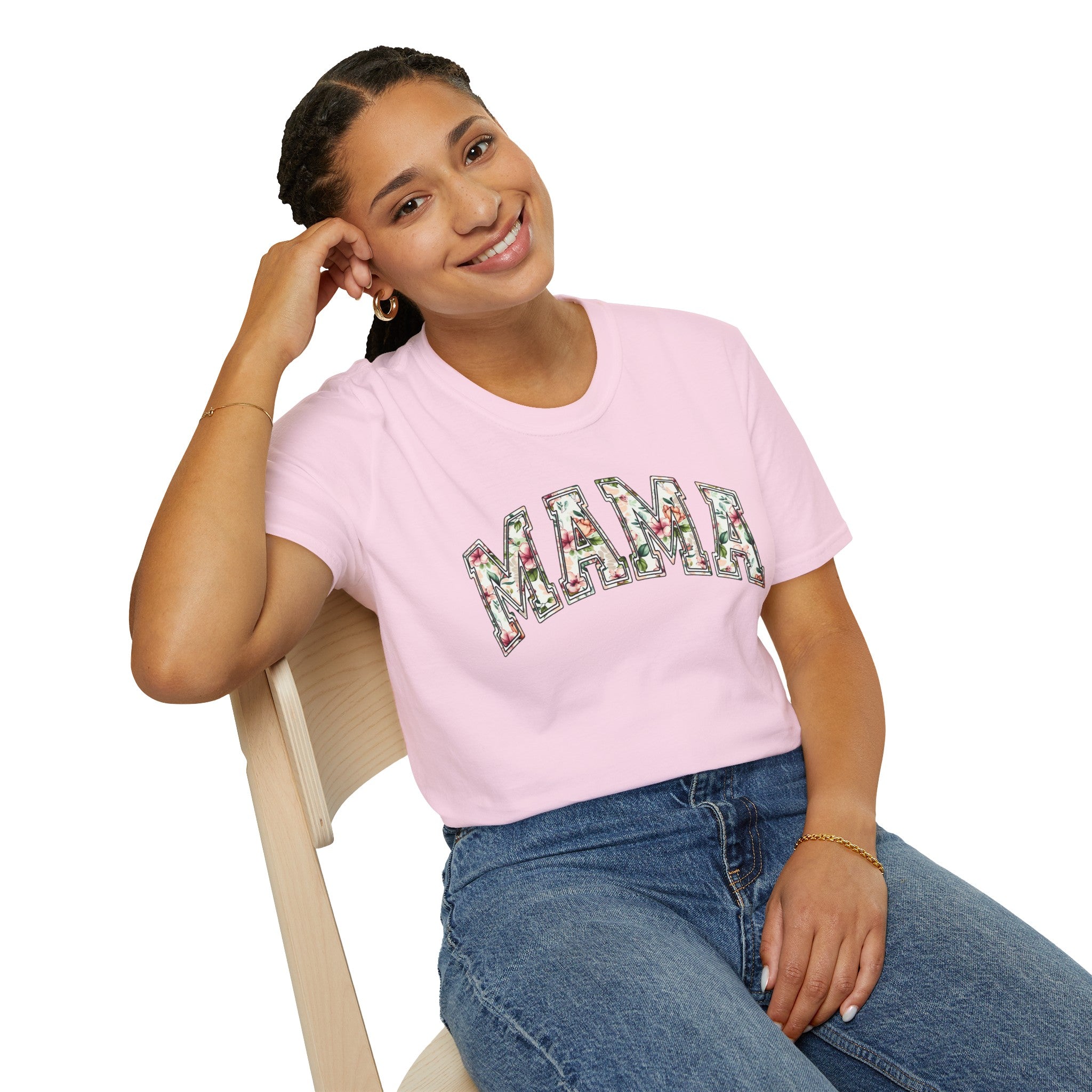 Mama Floral Unisex Softstyle T-Shirt - Spruced Roost